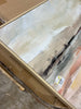 (Set of 2) Faded Landscape Framed Wall Canvases Natural: Polystyrene Frame, Blockprint Art