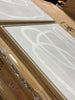 (Set of 2) Line Drawing Wall Canvases Gray/White