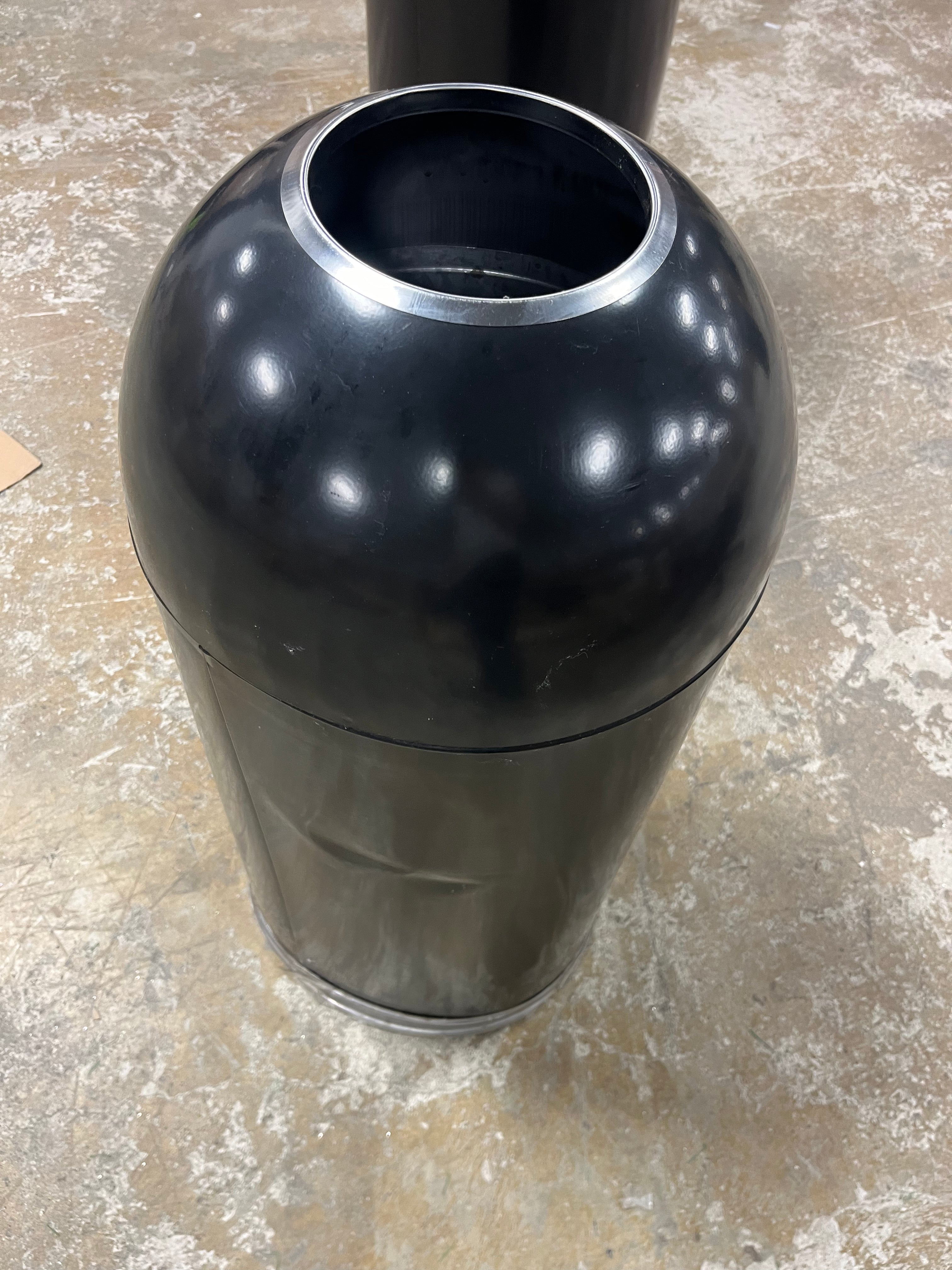 Indoor Decorative Trash Can - Metal, Black