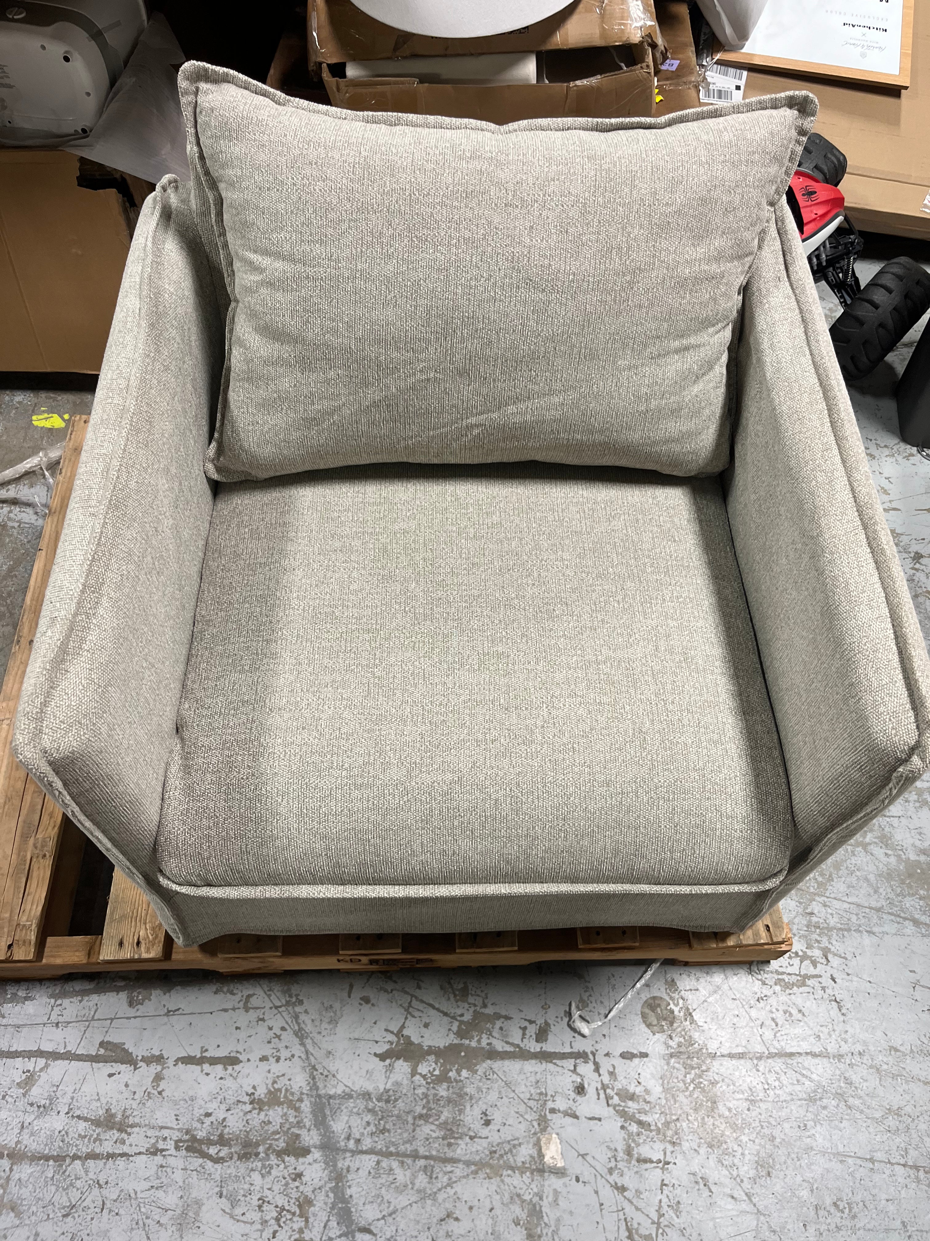 Berea Slouchy Lounge Chair with French Seams