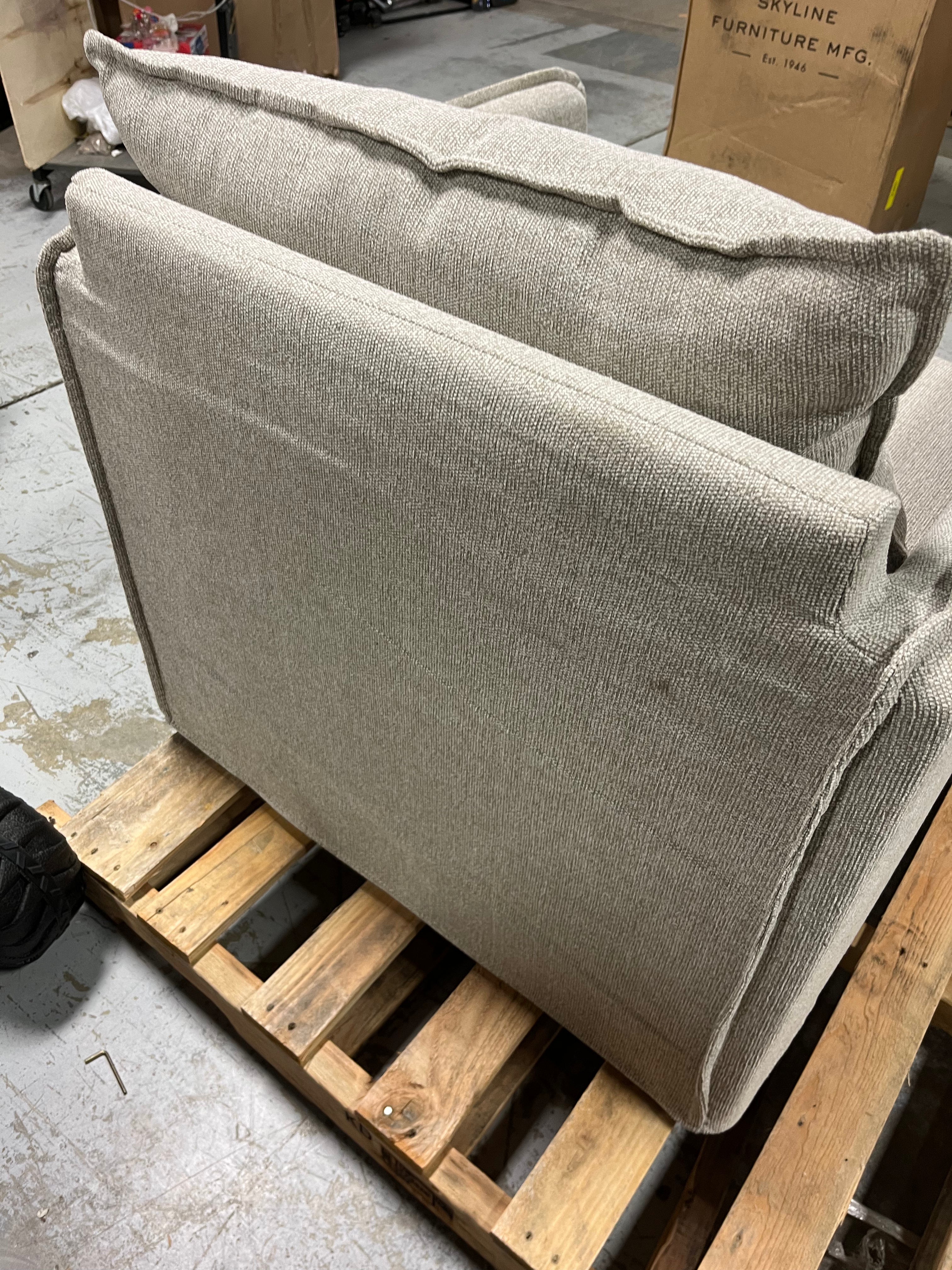Berea Slouchy Lounge Chair with French Seams