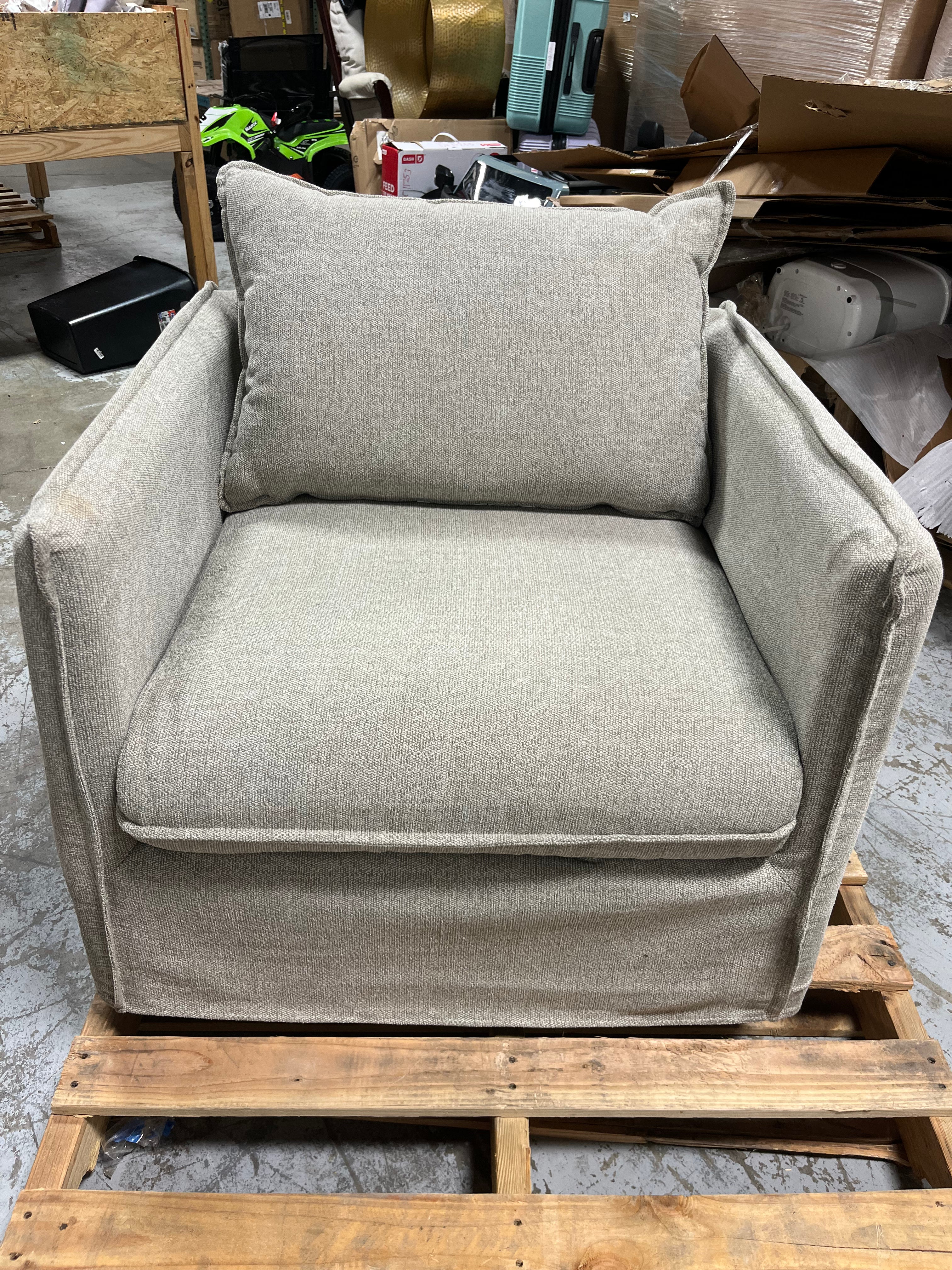 Berea Slouchy Lounge Chair with French Seams