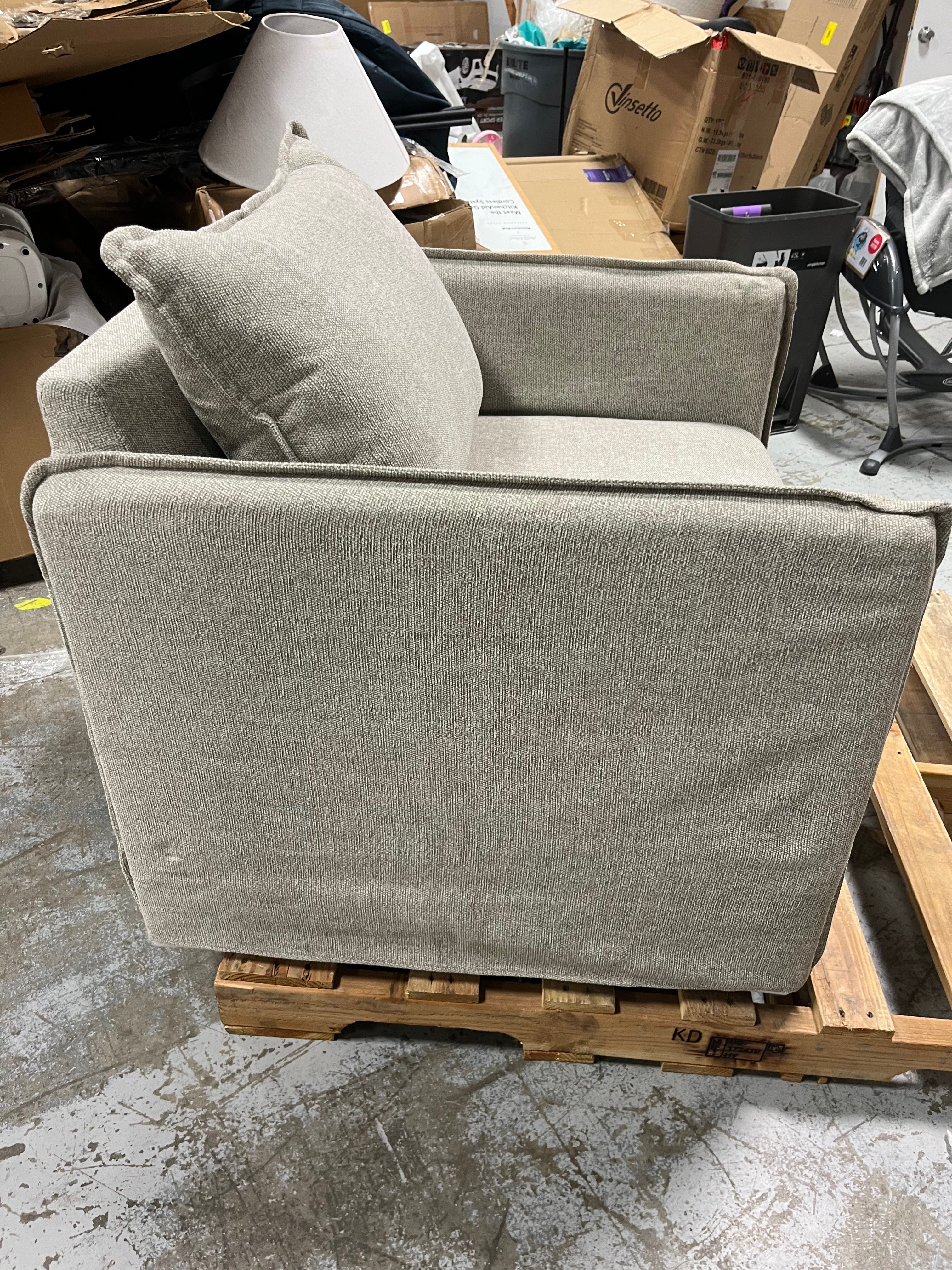 Berea Slouchy Lounge Chair with French Seams