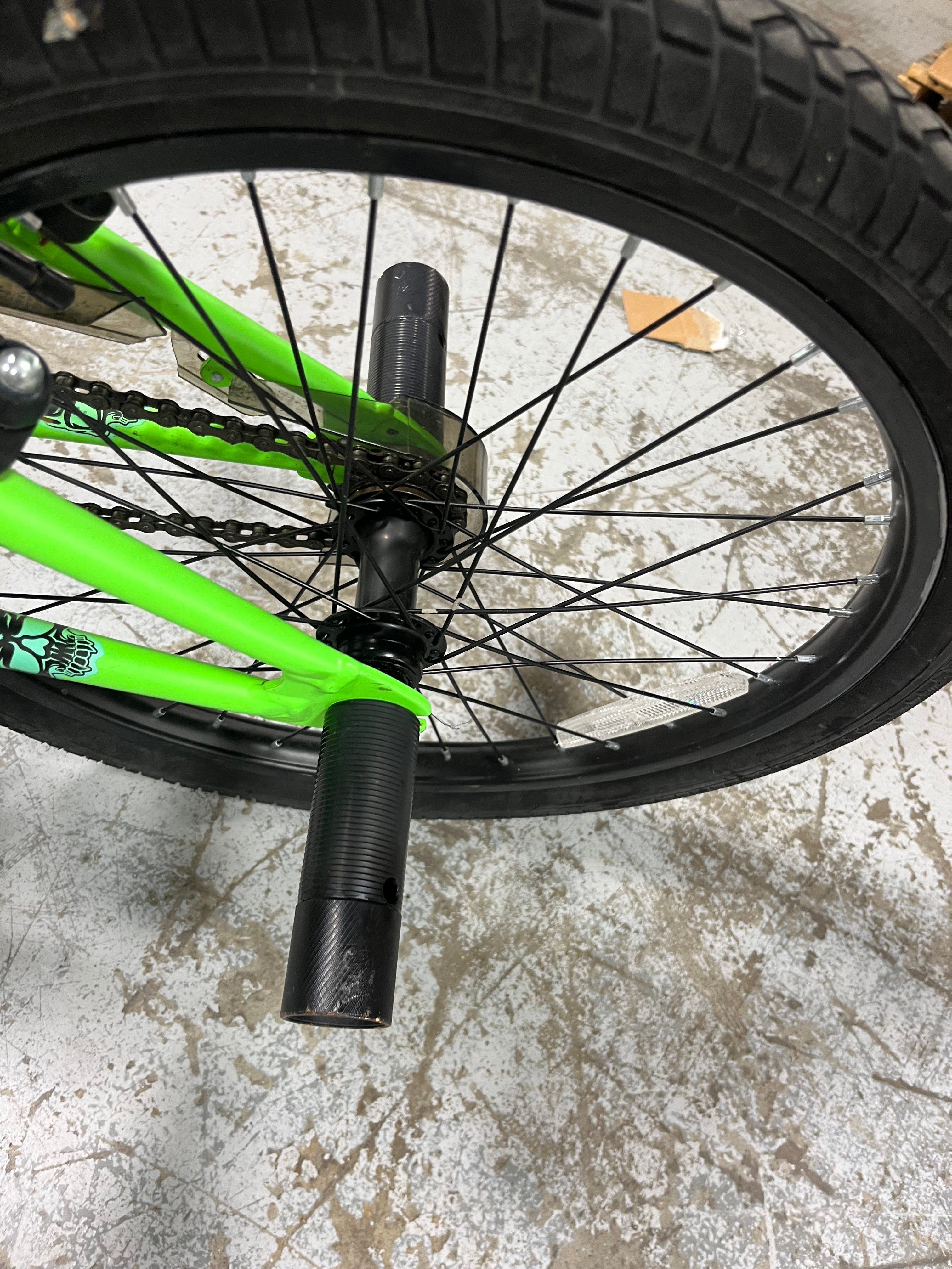 Freestyle BMX Child Bicycle, Wheels, Green