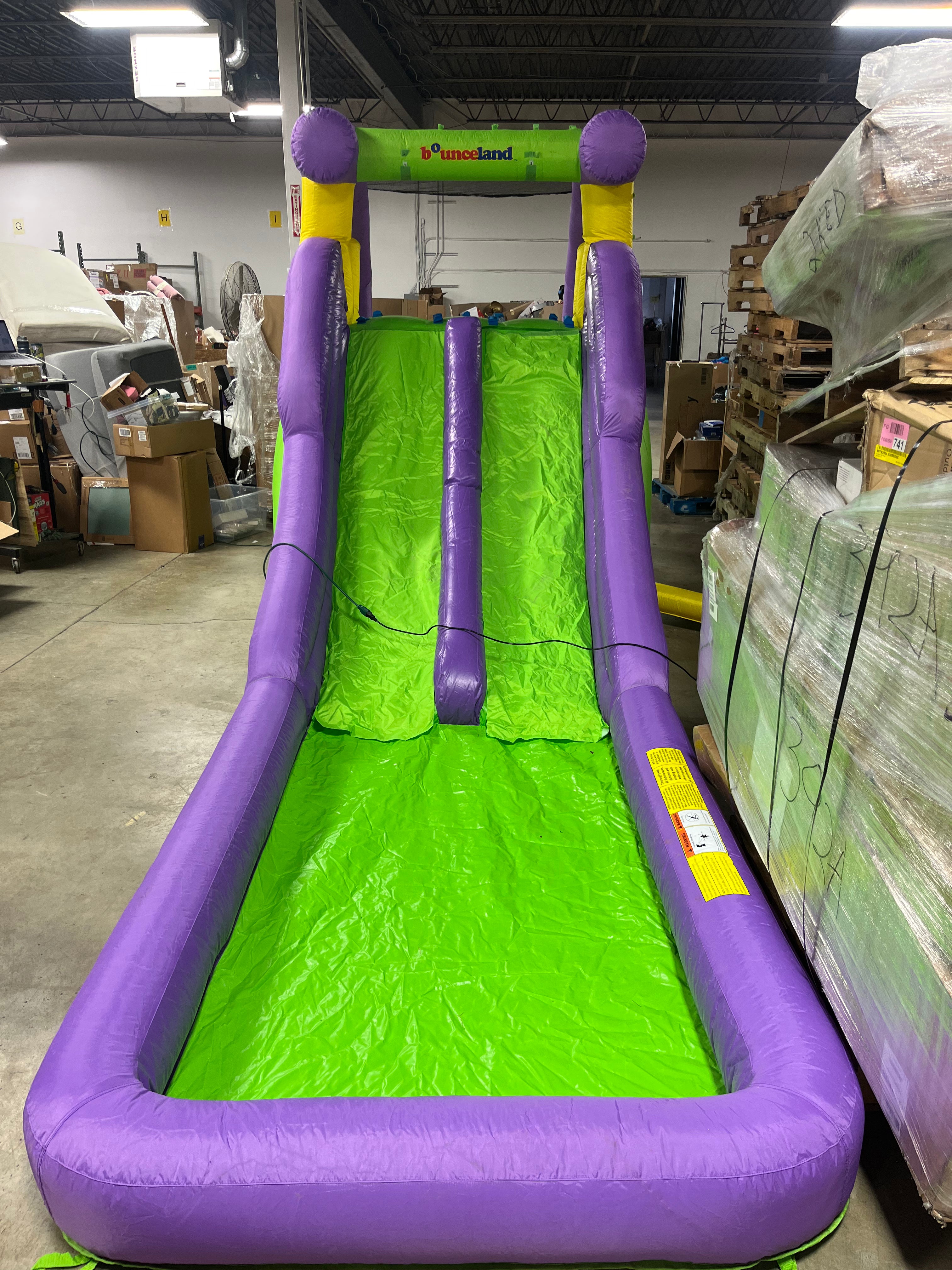 Bounceland Inflatable Double Water Slide with Splash Pool - 2 BOXES