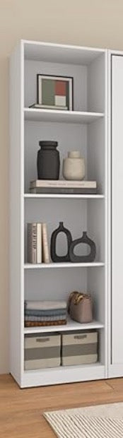 Claremont Full Murphy Bed with Closet Organizers White, Space-Saving Sleeping Arrangement for Multipurpose Room