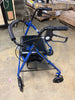 Four Wheel Walker Rollator with Fold Up Removable Back Support, Blue