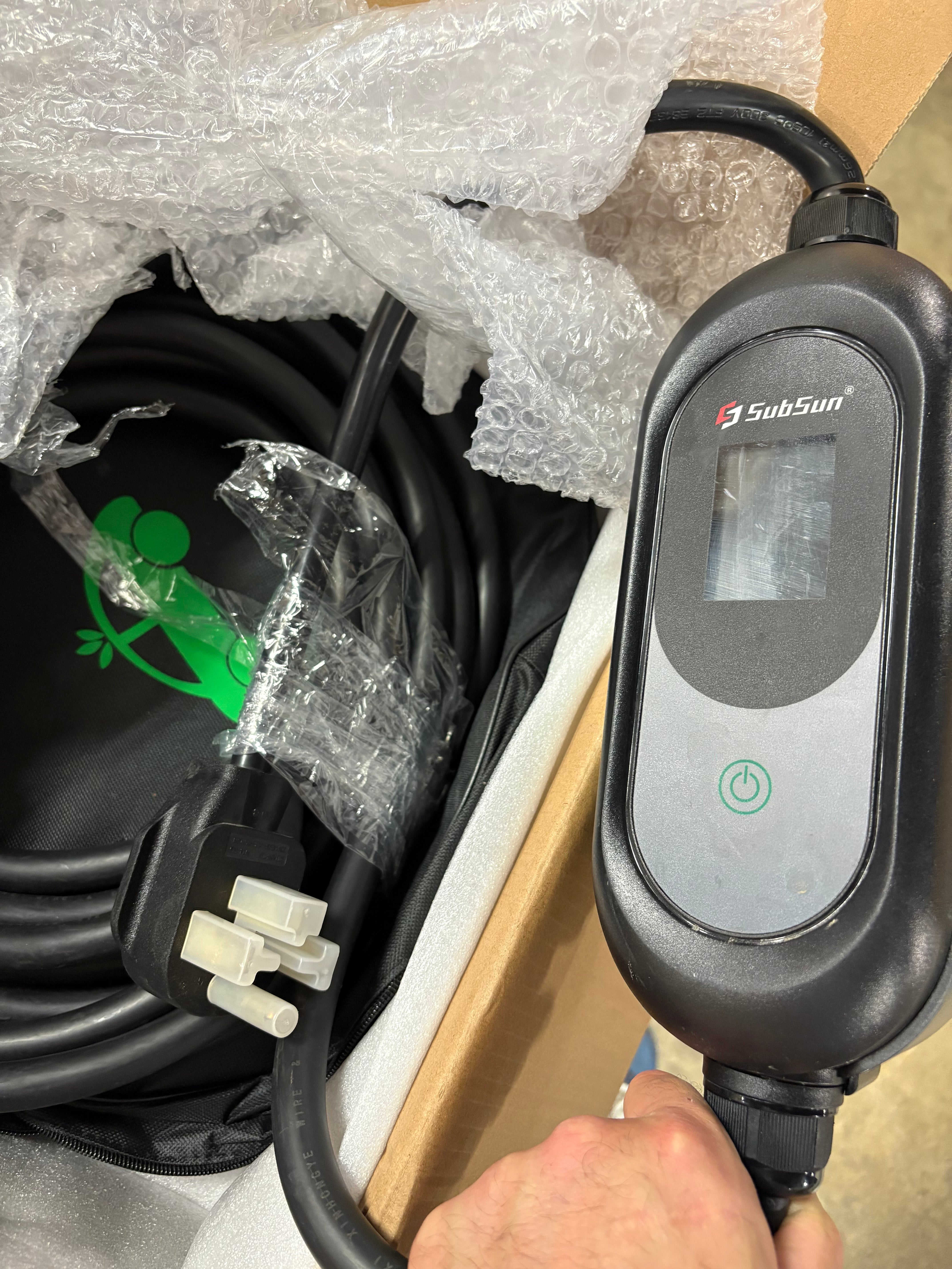 Universal Portable Level 2 EV Charger 32Amp 240V Electric Car Charger for All North American EVs Includes J1772 and Tesla, 25FT EV Charging Cable with NEMA 14-50 Plug (with Tesla Adapter)