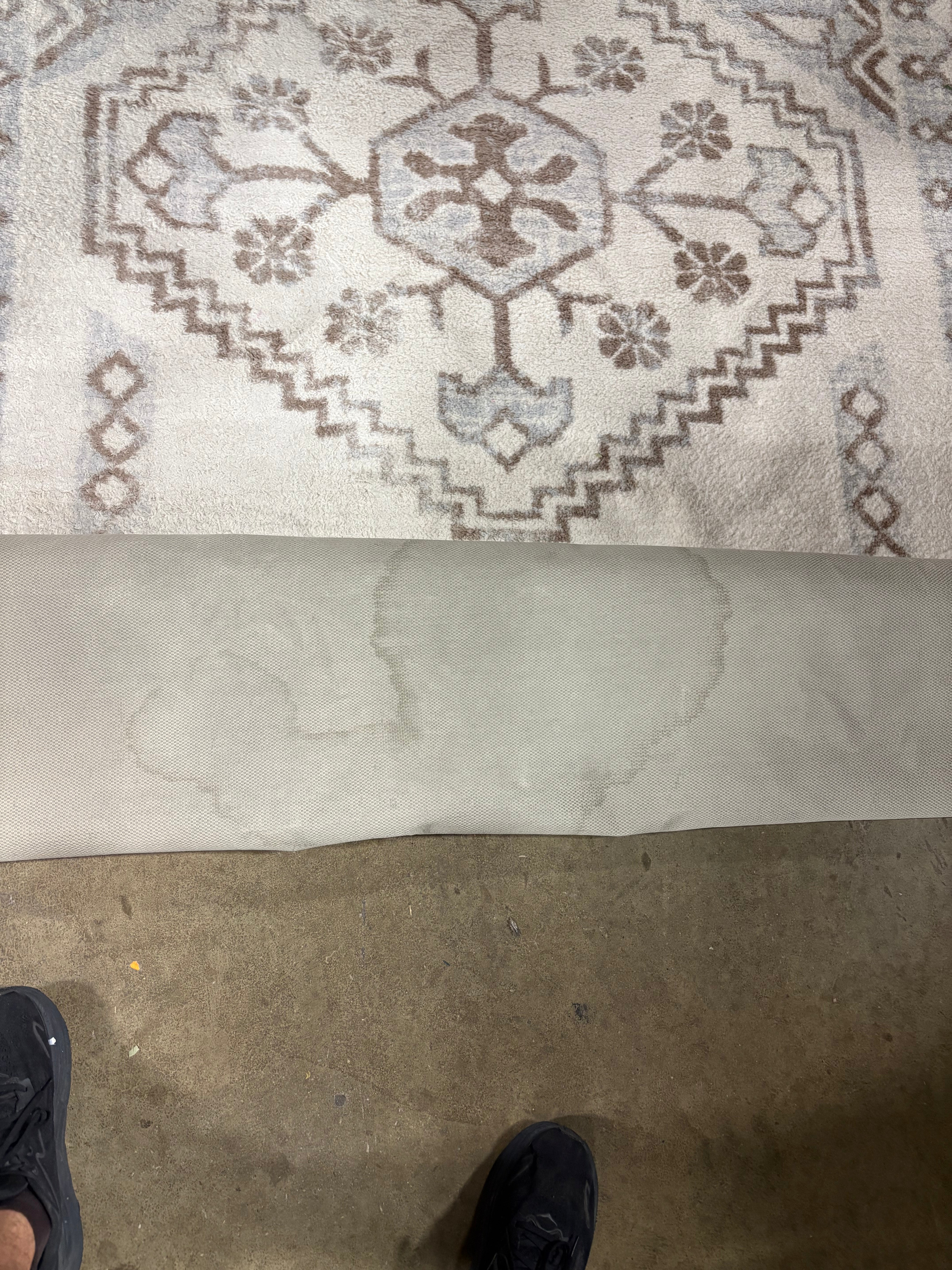 Washable Distressed Persian Accent Rug Cream 7x10 – Salvage & Co Indy