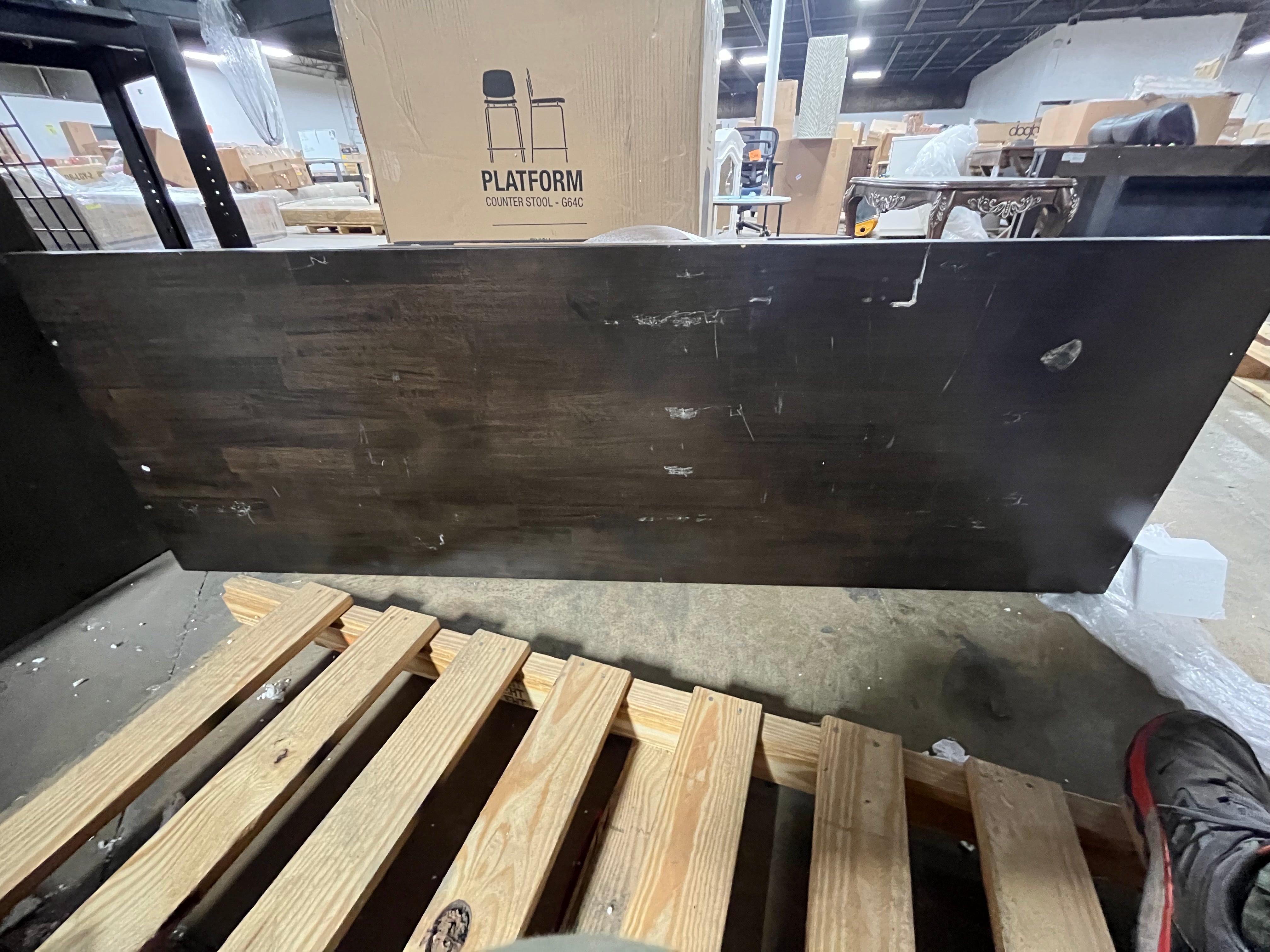 72 Industrial Metal and Wood Workbench