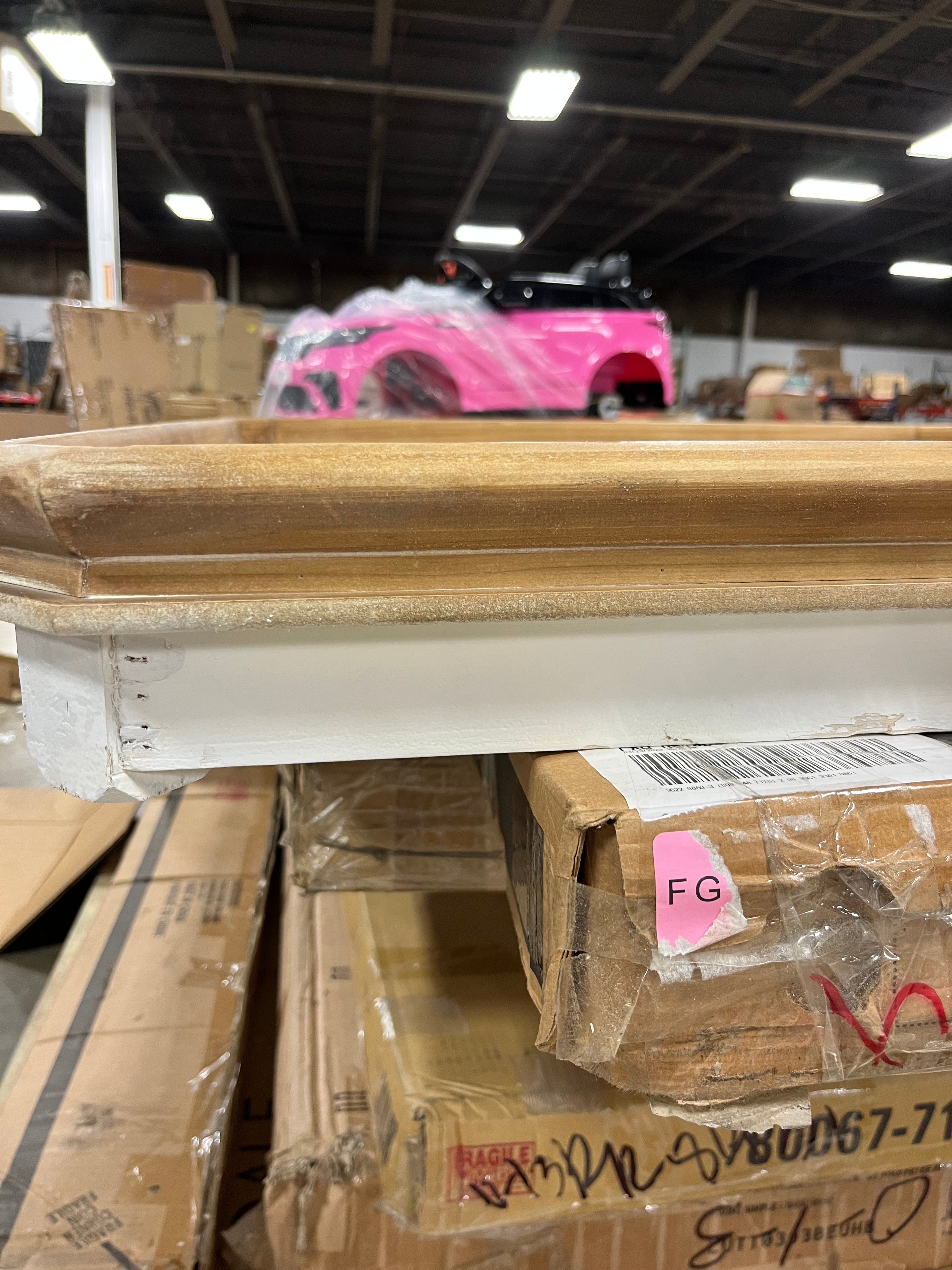 Alcott Aged White Medium Rectangle Wood Coffee Table