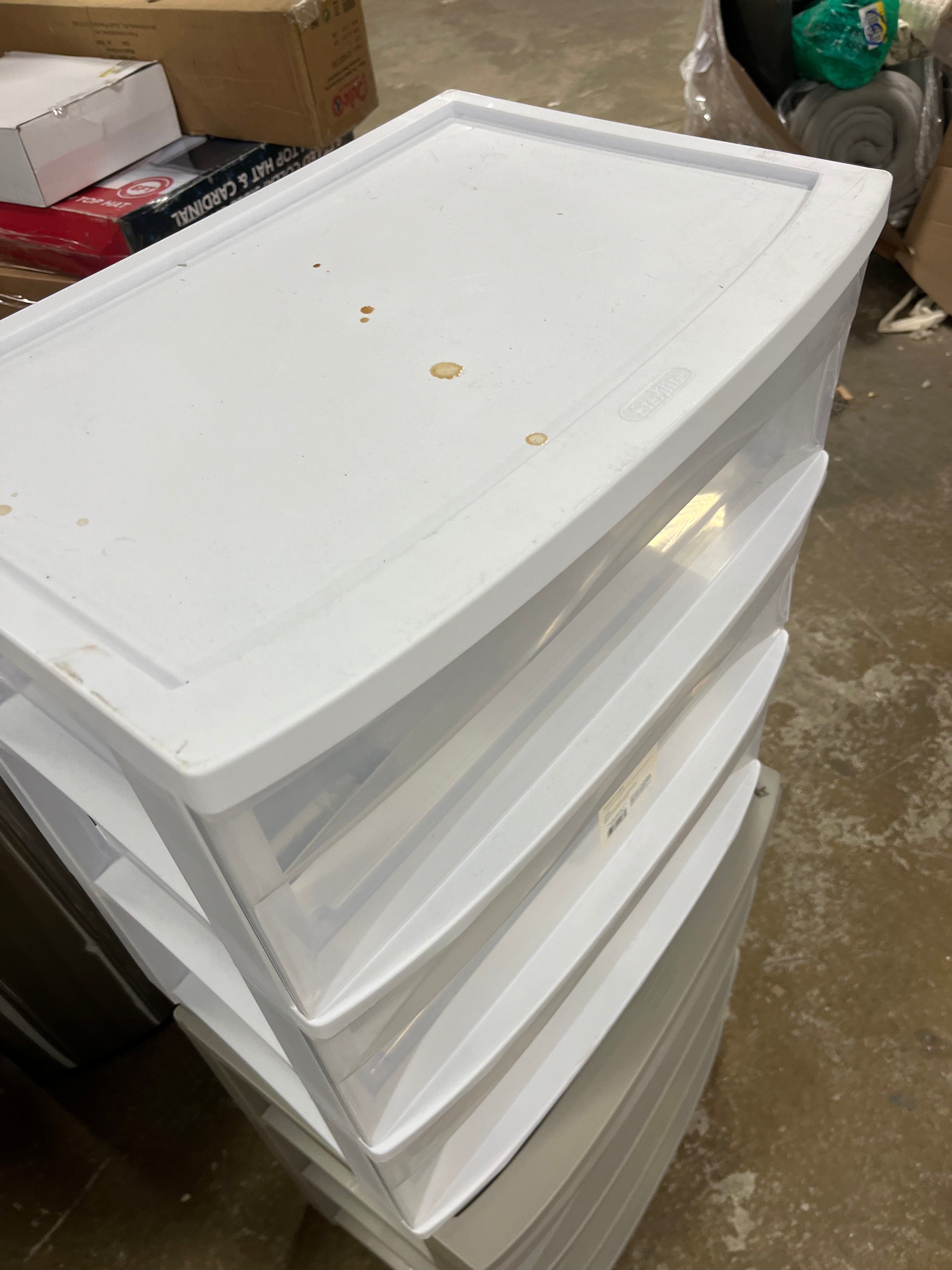 3 Drawer Wide Cart White