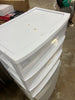 3 Drawer Wide Cart White