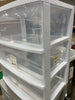 3 Drawer Wide Cart White
