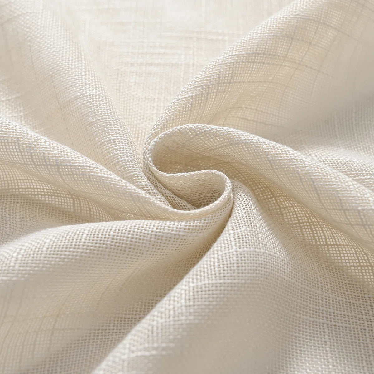 Draycott Polyester Linen like Textured Gromments Curtain Pair (Set of 2)
