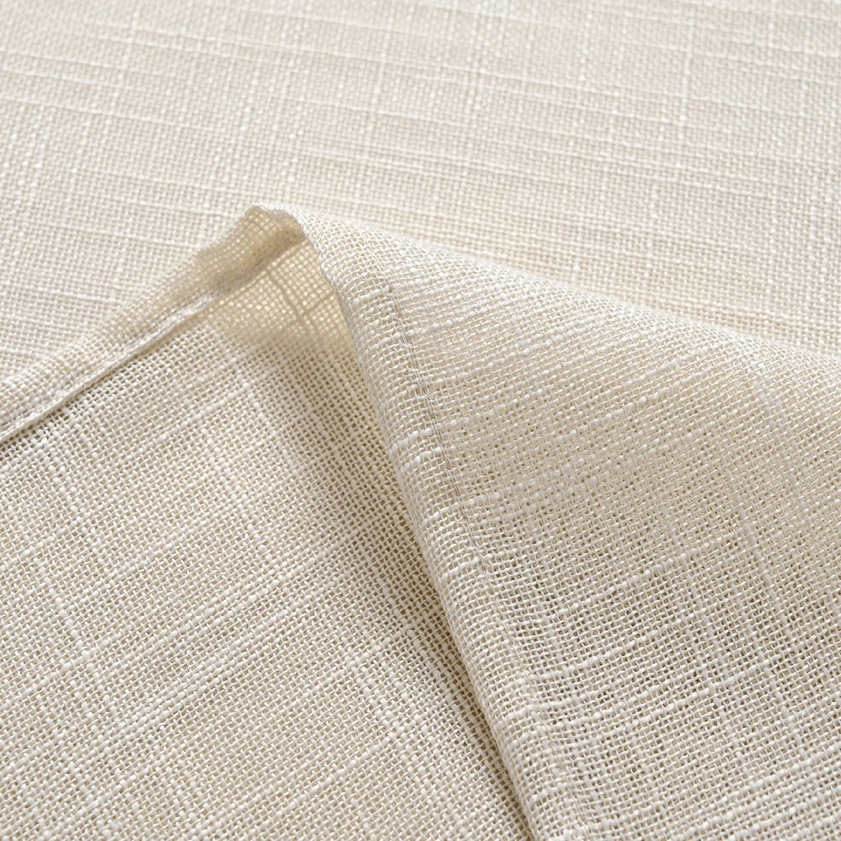 Draycott Polyester Linen like Textured Gromments Curtain Pair (Set of 2)