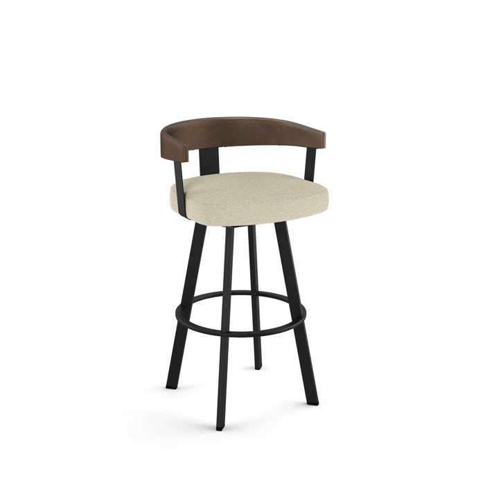 Boucle Swivel Bar Stool