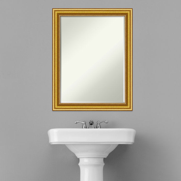 Drewie Rectangle Wood Wall Mirror