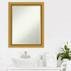 Drewie Rectangle Wood Wall Mirror