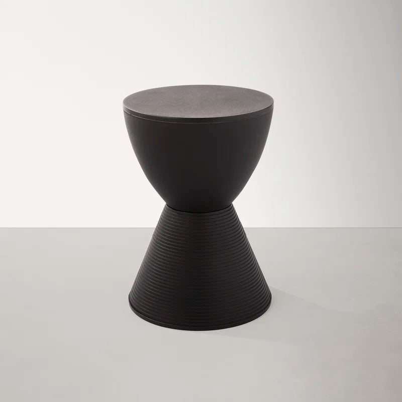 Black Durant Drum End Table