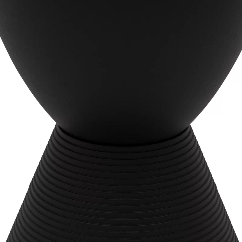 Black Durant Drum End Table