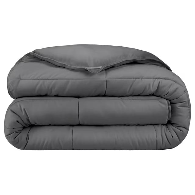 Duvet Insert Comforter - Goose Down Alternative - Ultra-Soft - Premium Series - All Season Warmth - Bedding Comforter (Full, Grey)