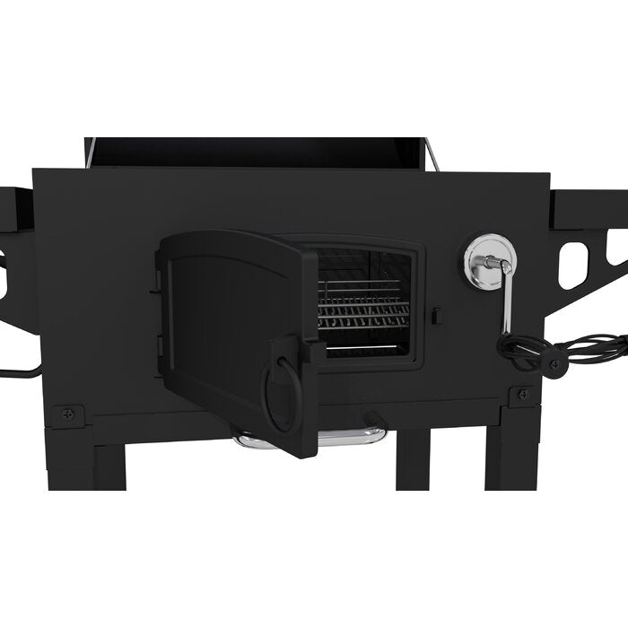 Barrel Charcoal Grill with Side Shelves