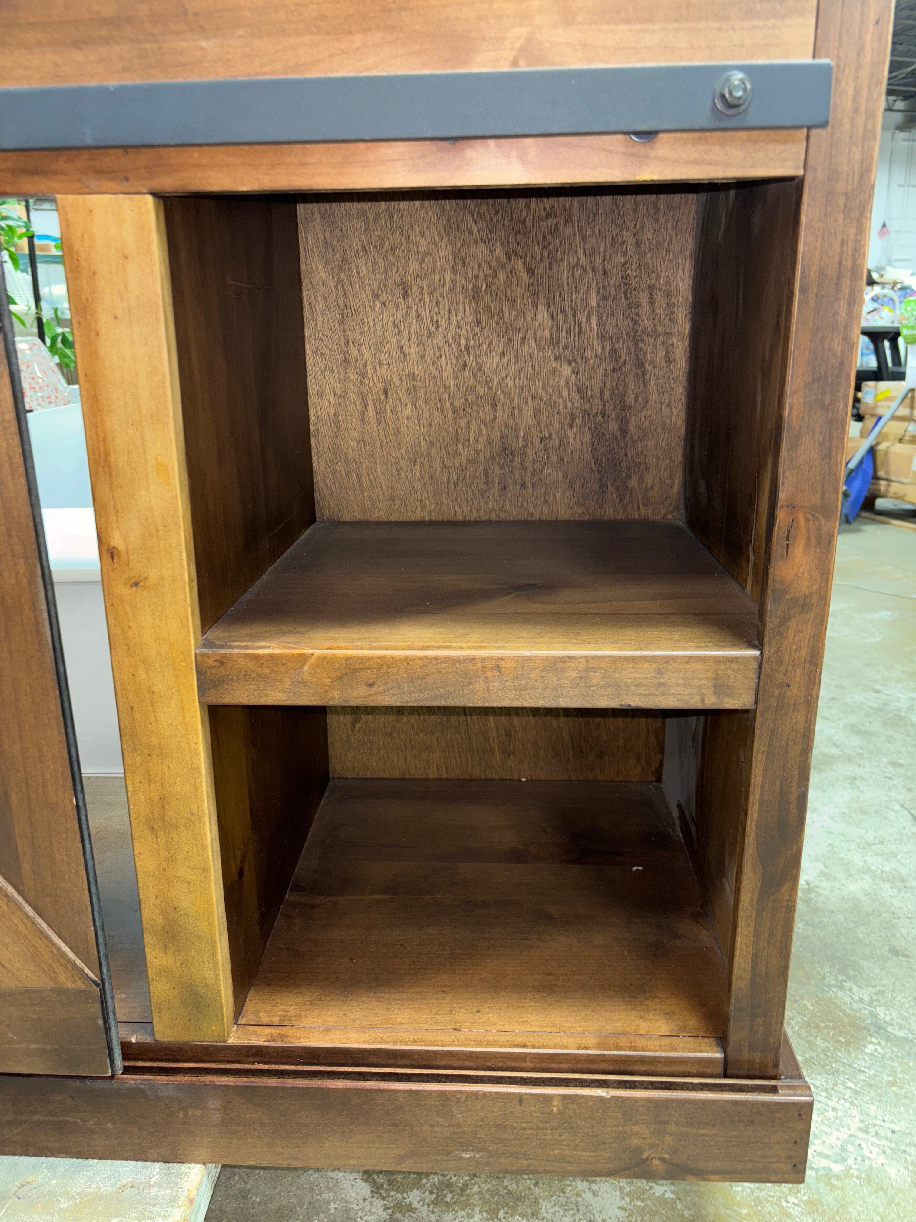 66" Electric Fireplace TV Stand - Aged Whiskey SHOWROOM ITEM