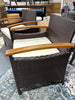 (Set of 2) Outdoor Wicker Conversation Chairs - Off White SHOWROOM ITEM