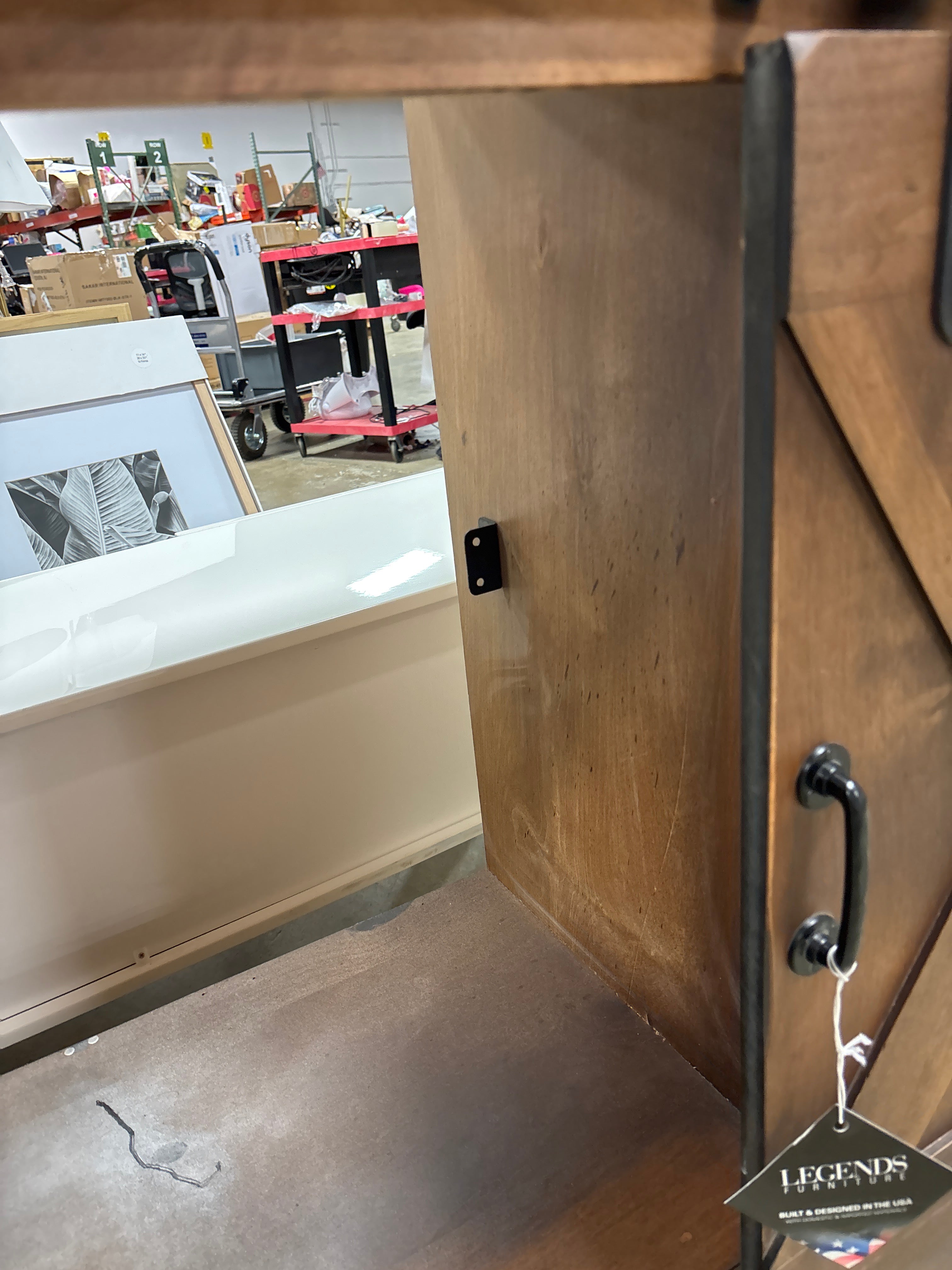 66" Electric Fireplace TV Stand - Aged Whiskey SHOWROOM ITEM