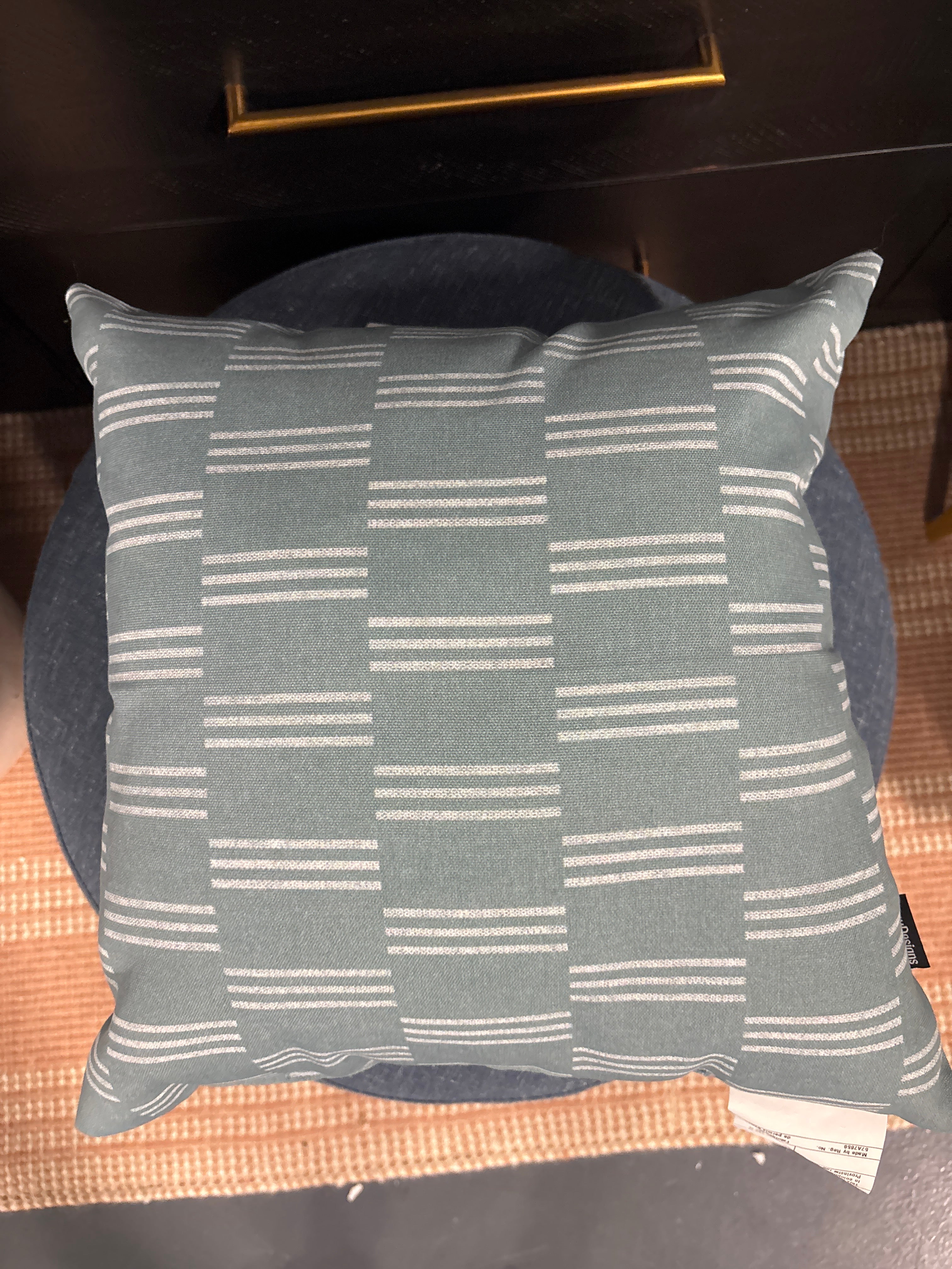 Little Arrow Design Co. Ella Tripe Stripe Outdoor Throw Pillow SHOWROOM ITEM