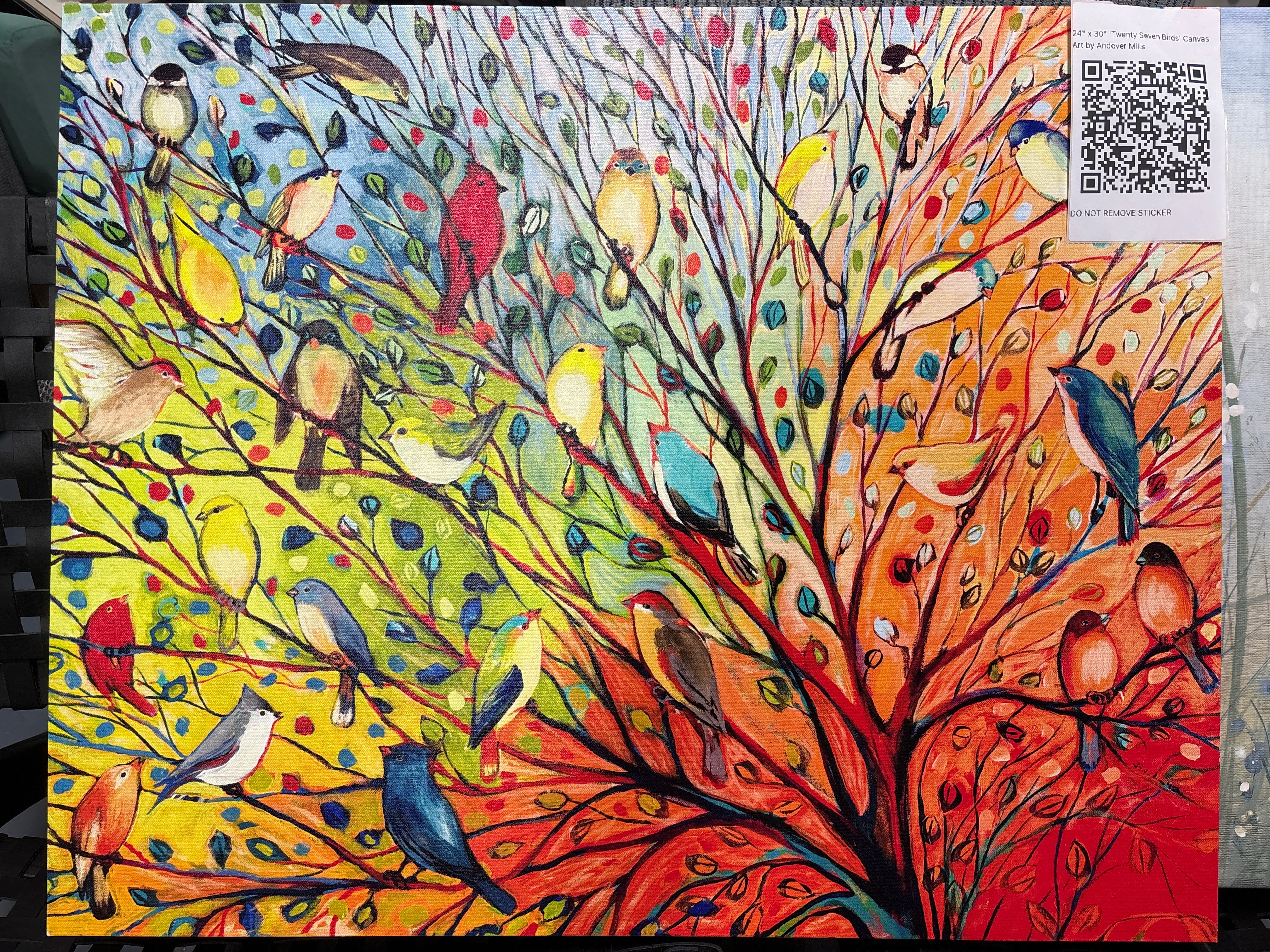 24" x 30" 'Twenty Seven Birds' Canvas Art by Andover Mills SHOWROOM ITEM