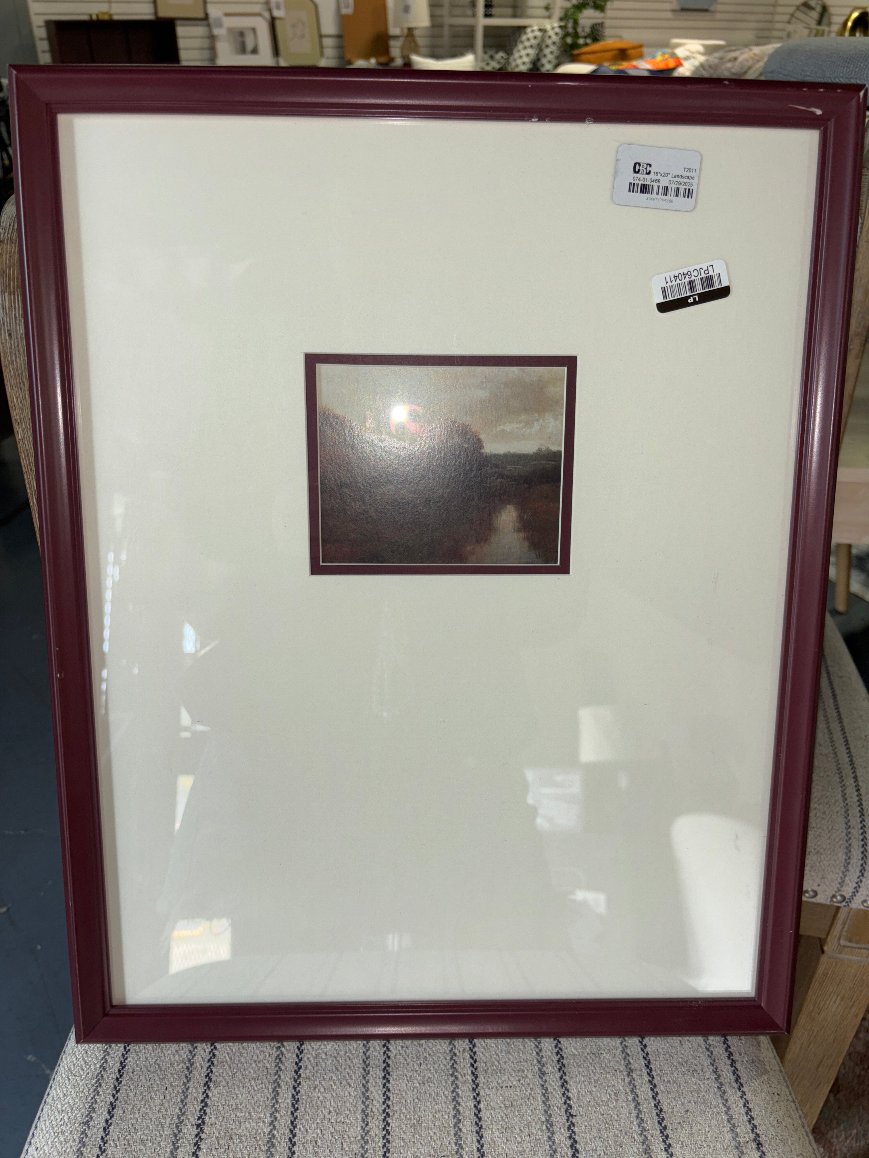 16"x20" Landscape with Color Frame and Mat Wall Art SHOWROOM ITEM