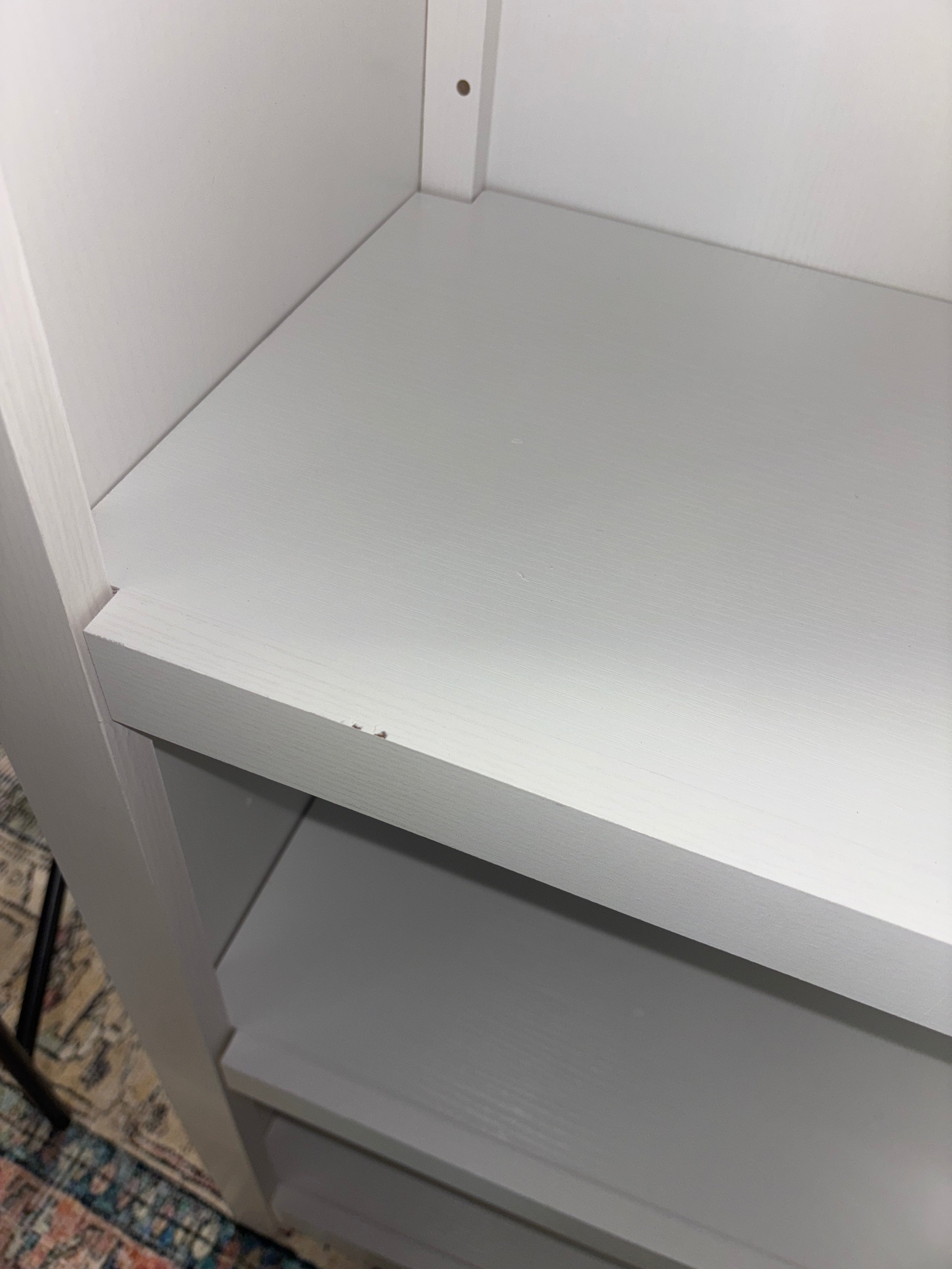 72" Carson Narrow Bookcase - White SHOWROOM ITEM