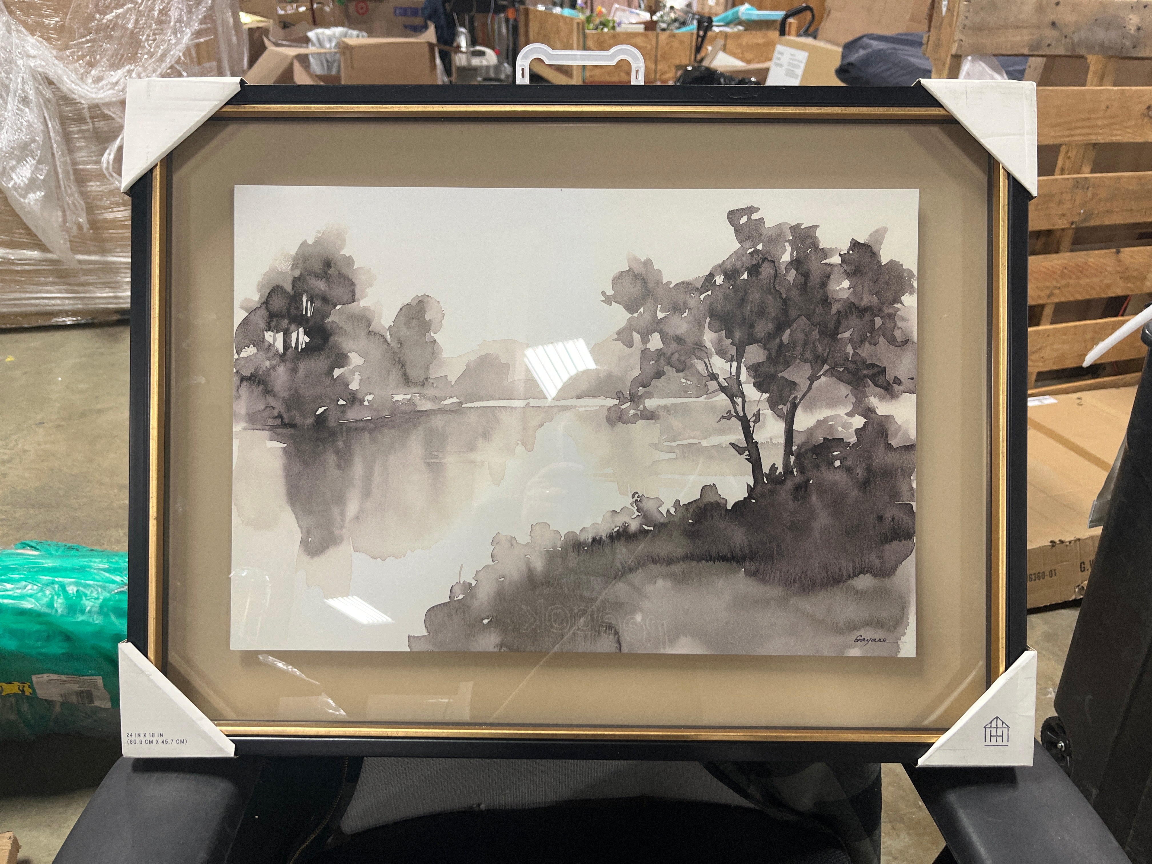 18"x24" Washed Stream Framed Wall Art - Hearth & Hand™ with Magnolia SHOWROOM ITEM