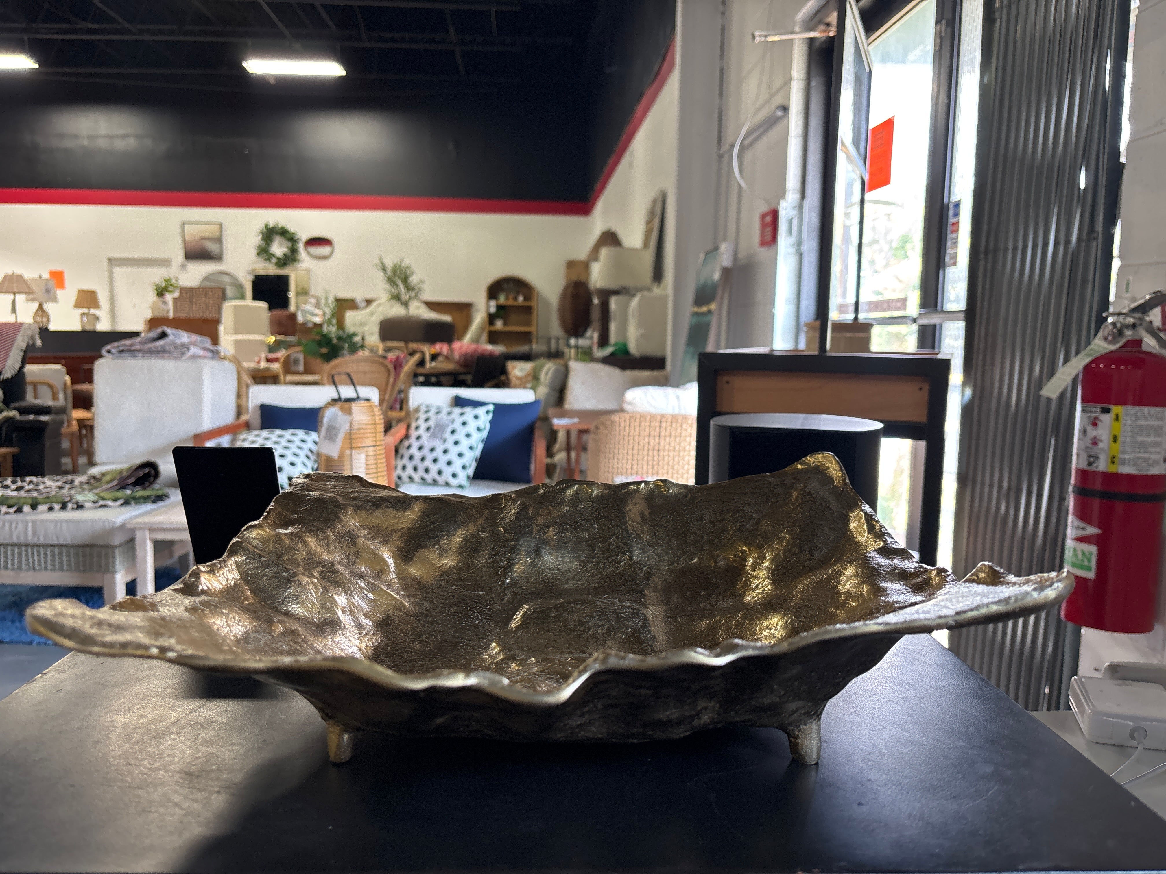 Arlene Aluminum Decorative Tray - Gold SHOWROOM ITEM