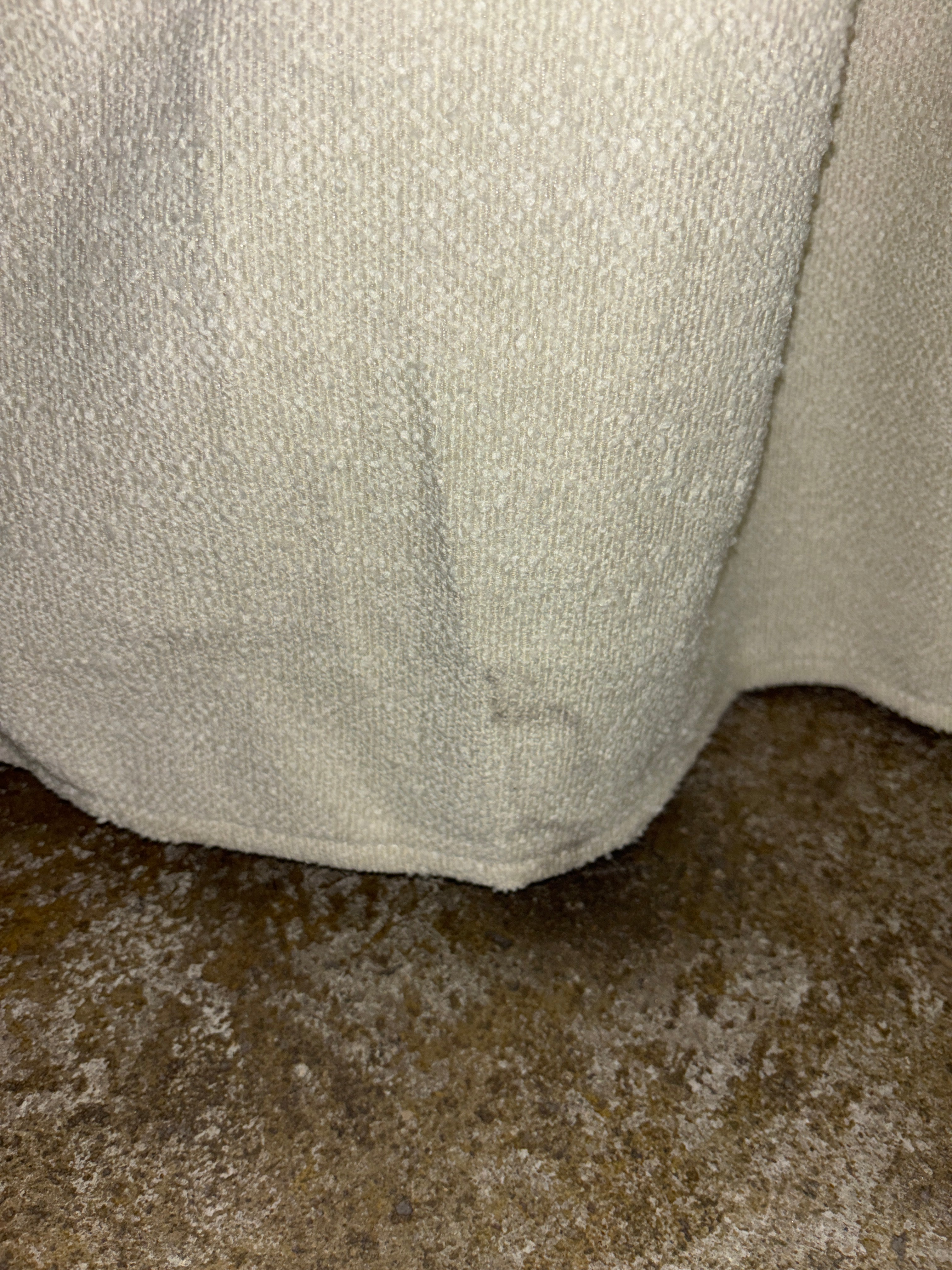 Teen Vanity Chair - Mottled Boucle Snow SHOWROOM ITEM