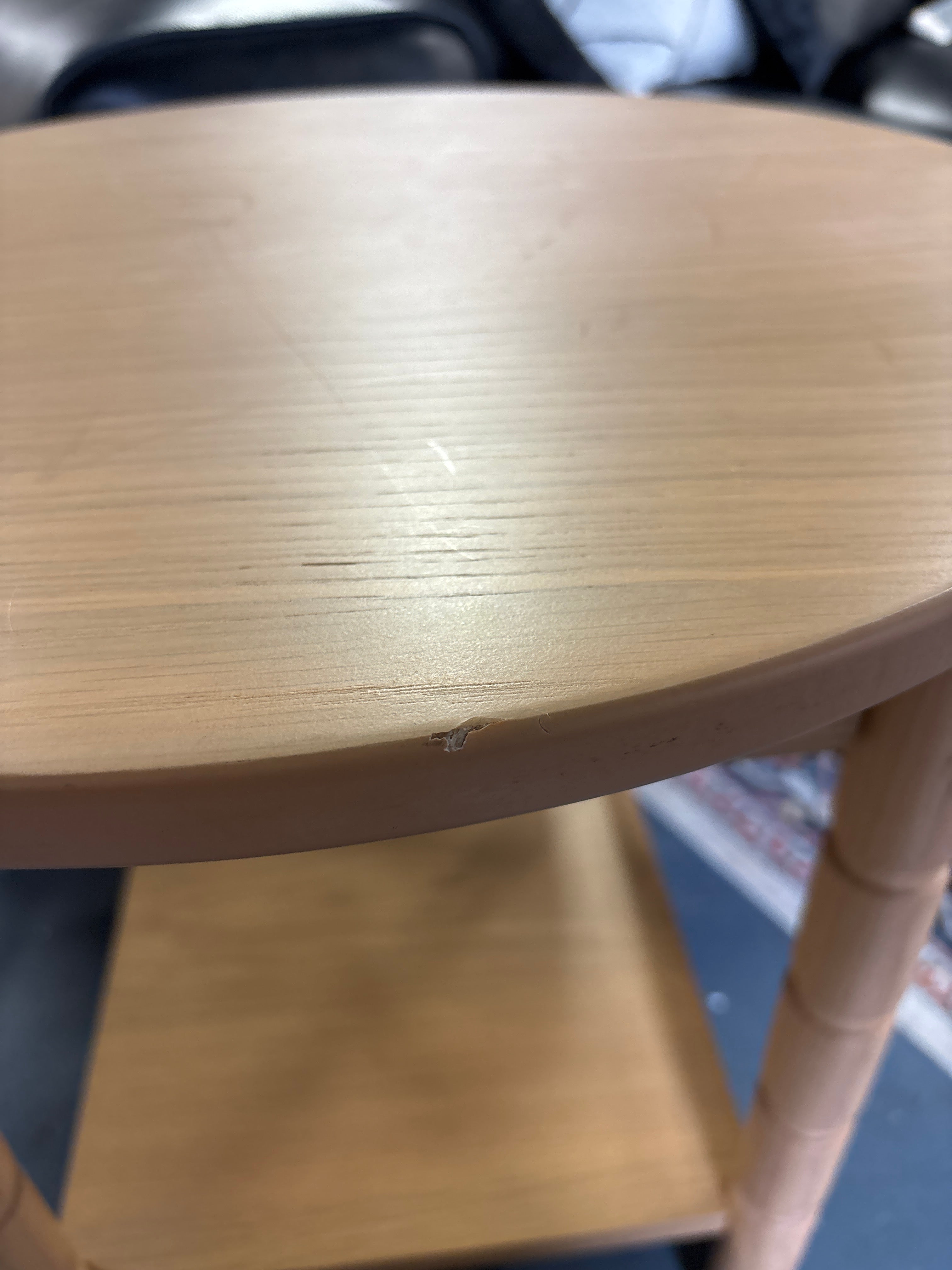 Modern Turned Wooden Accent Table SHOWROOM ITEM