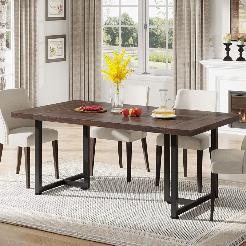 Rustic Brown/Black Eastway Dining Table