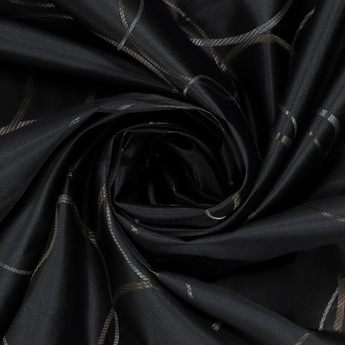 Meridian Geometric 100% Blackout Thermaback Grommet Window Curtain Panel
