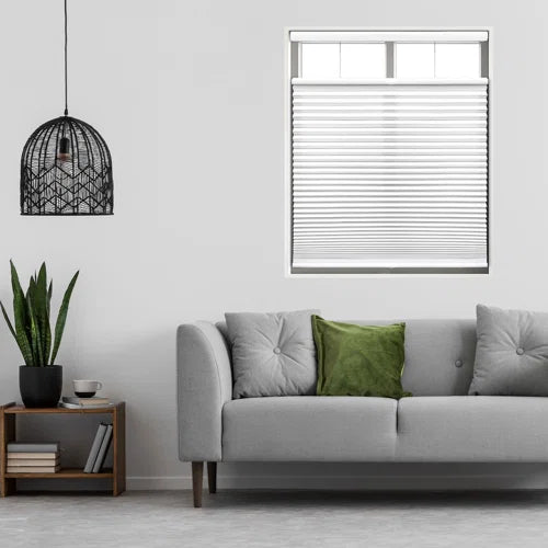 White EcoHome Cordless Semi-Sheer Light Filtering Top Down Bottom Up Cellular Shade