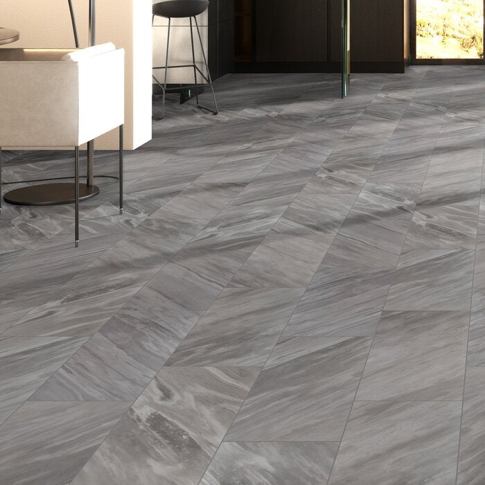 Eden Bardiglio Porcelain Wall & Floor Tile, 8 Pieces