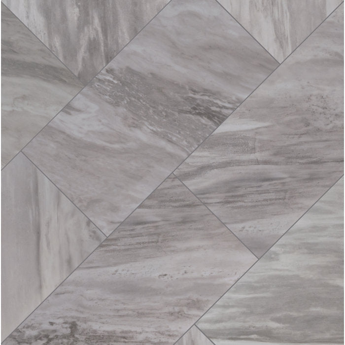 Eden Bardiglio Porcelain Wall & Floor Tile, 8 Pieces