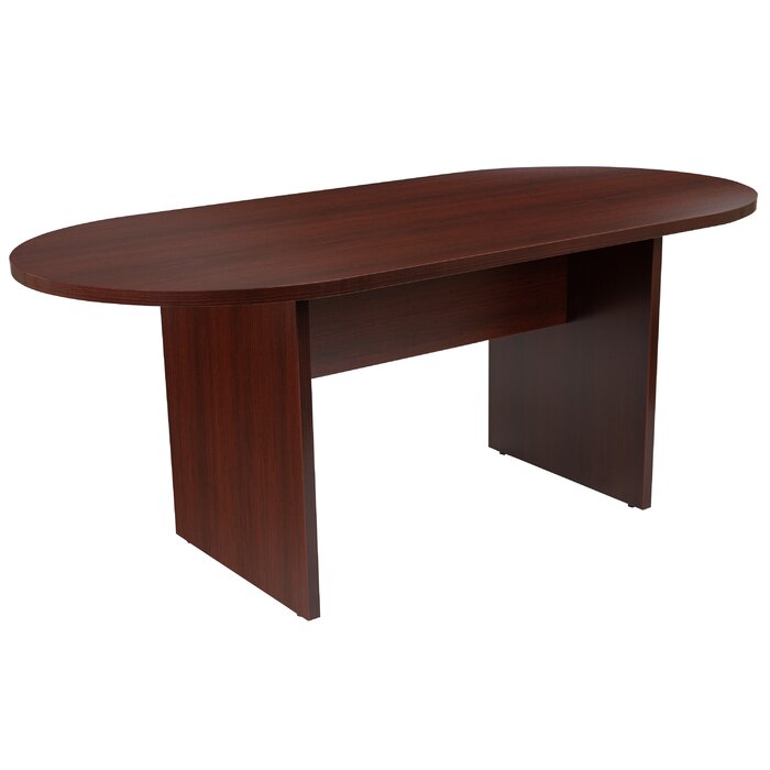 Mahogany Efrem 6 Foot (72 inch) Classic Oval Conference Table - Meeting Table