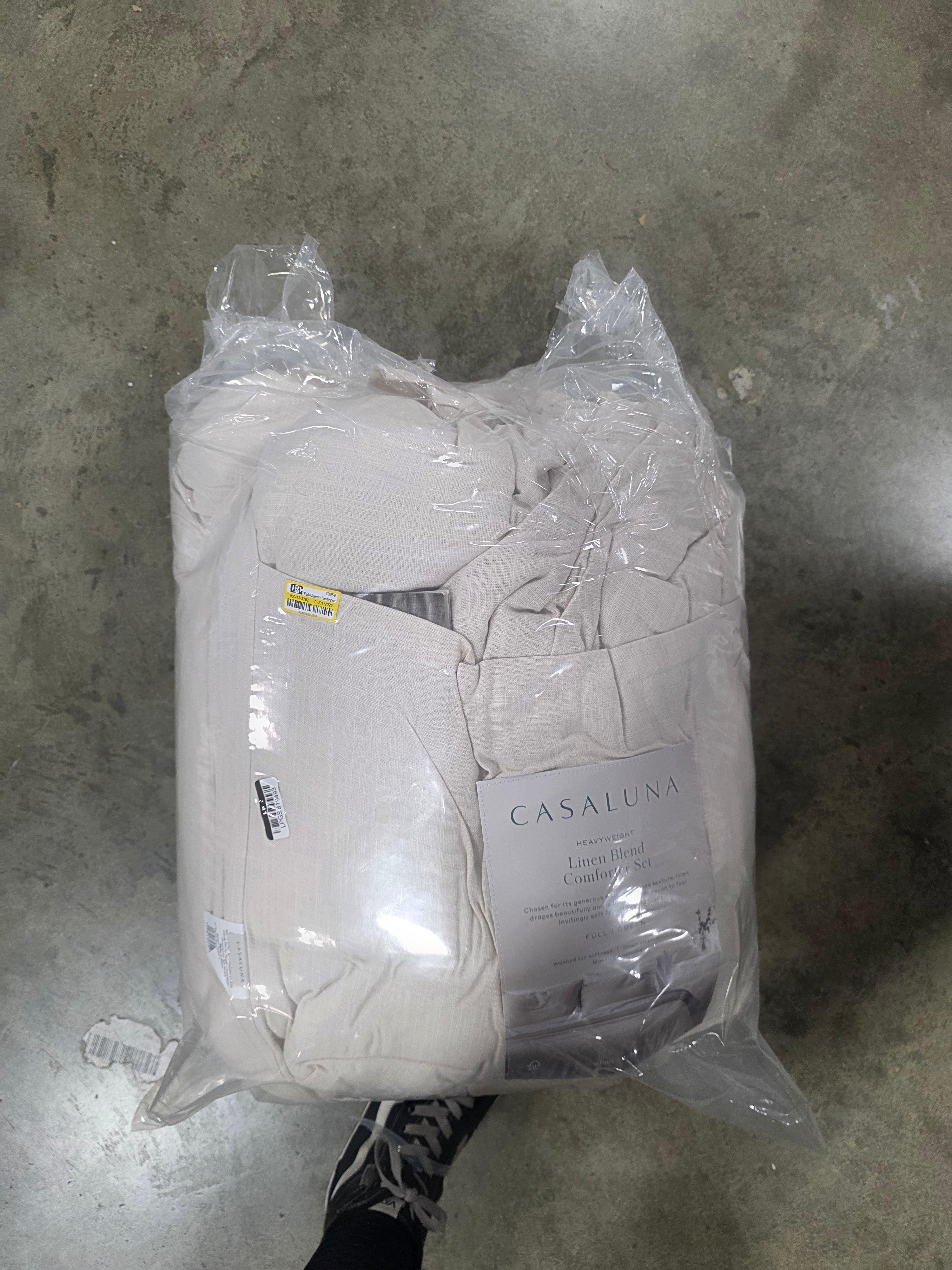 Heavyweight Linen Blend Comforter & Sham Set Full/Queen