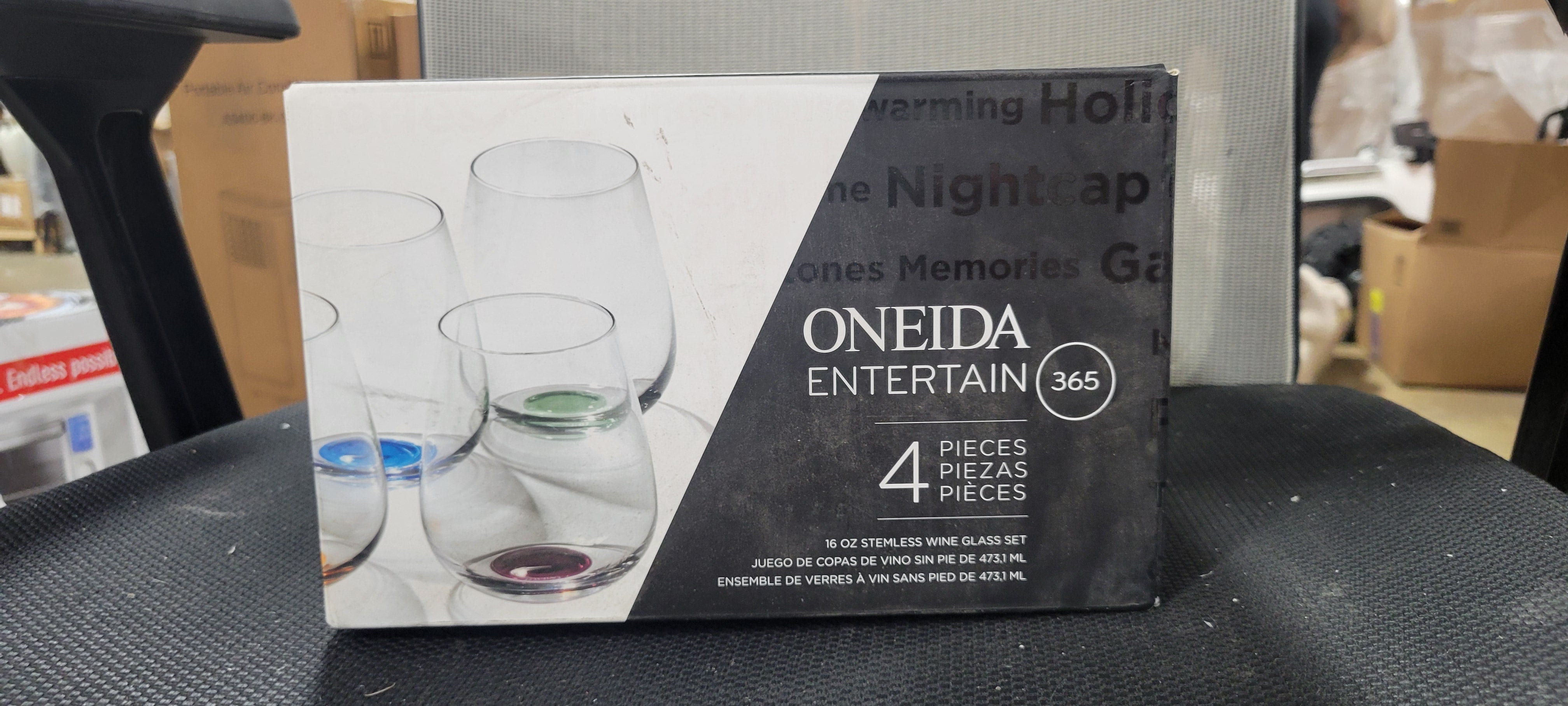 Bottoms Up Stemless Wine Glasses, Set Of 4