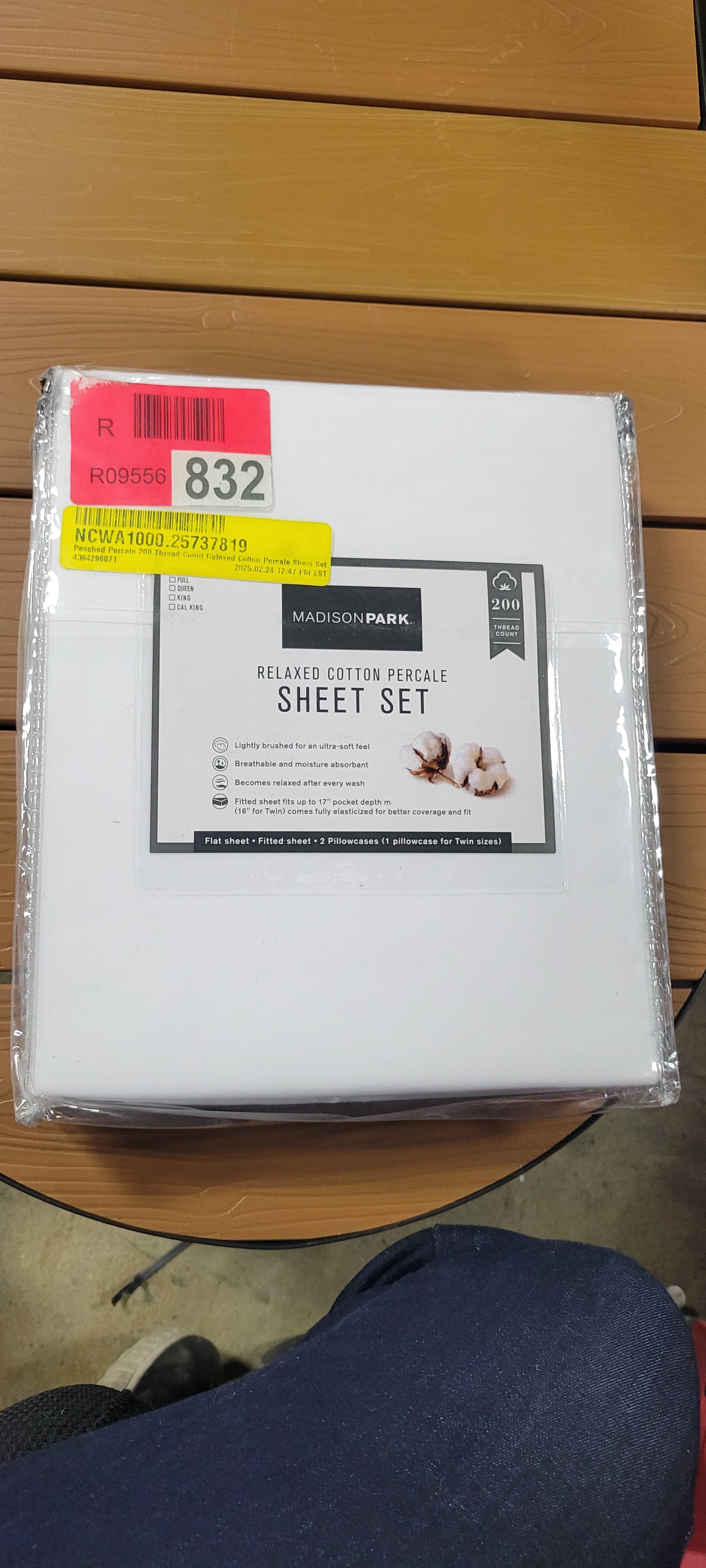 Peached Cotton Percale 3-Pc. Sheet Set, Twin