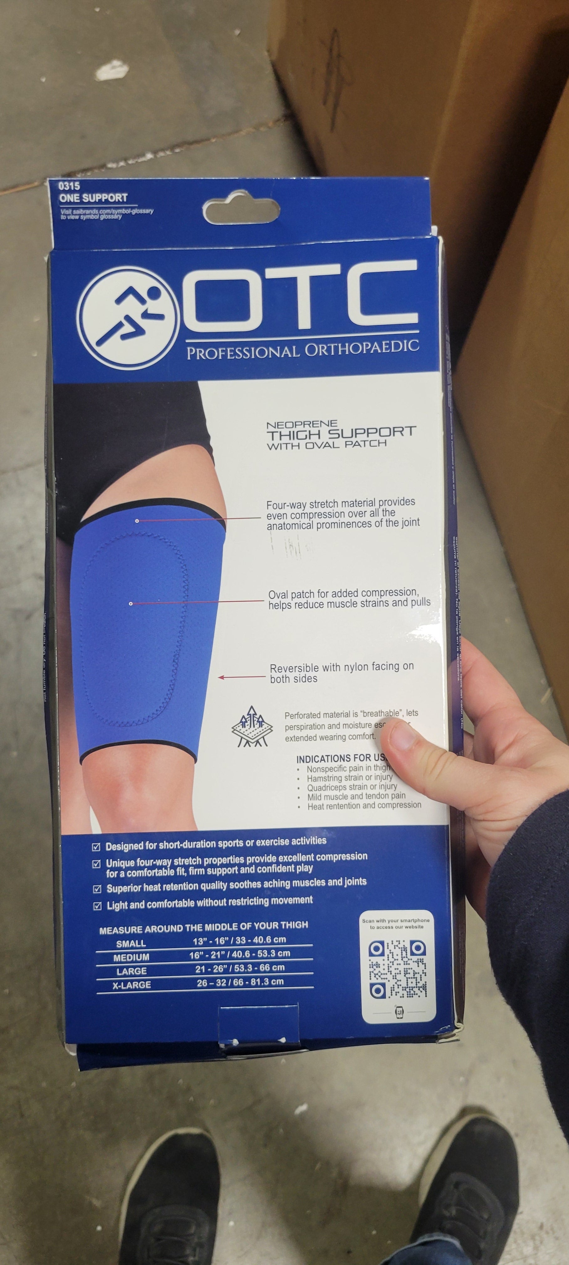 Thigh Support, Oval Compression Pad, Neoprene