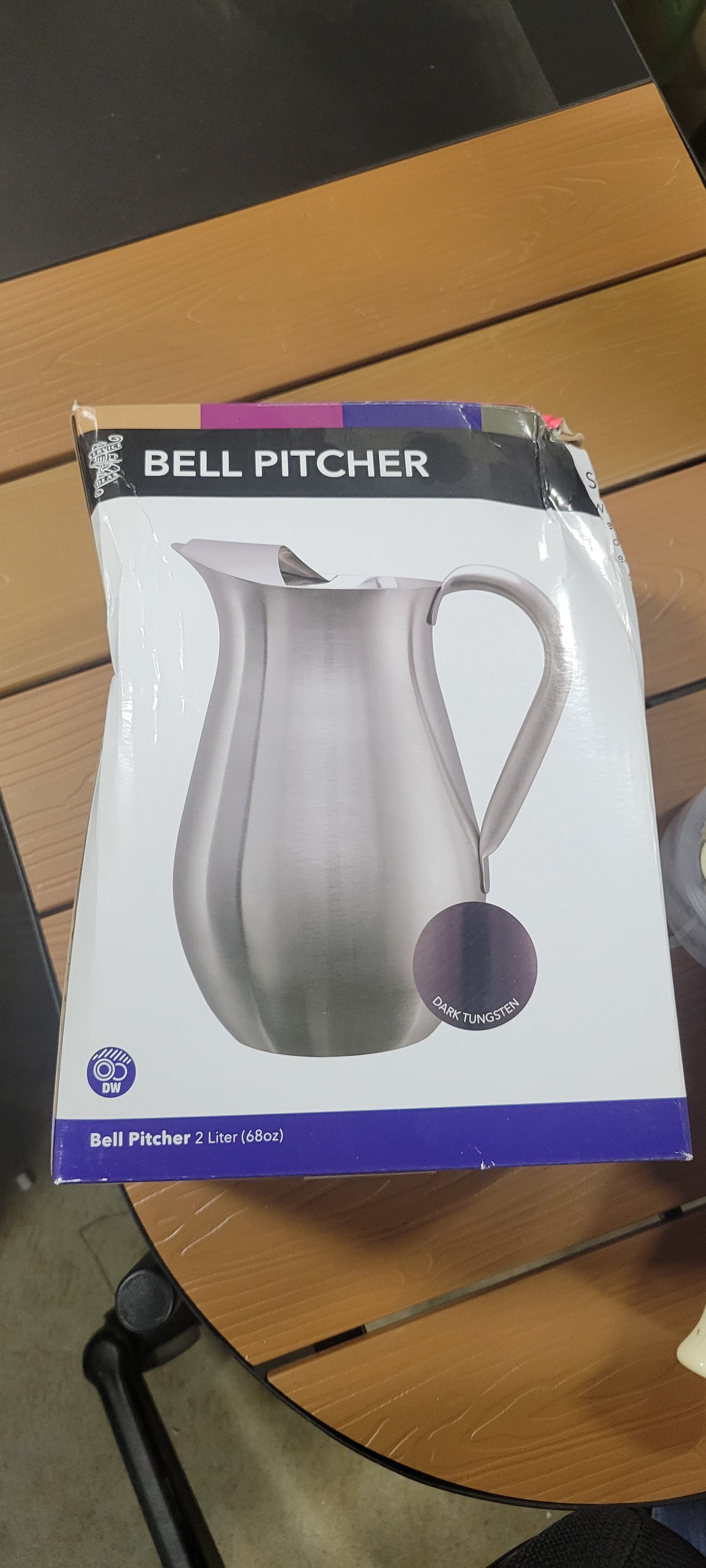 Stainless Steel Pitcher w/ Ice Guard, Dark Tungsten