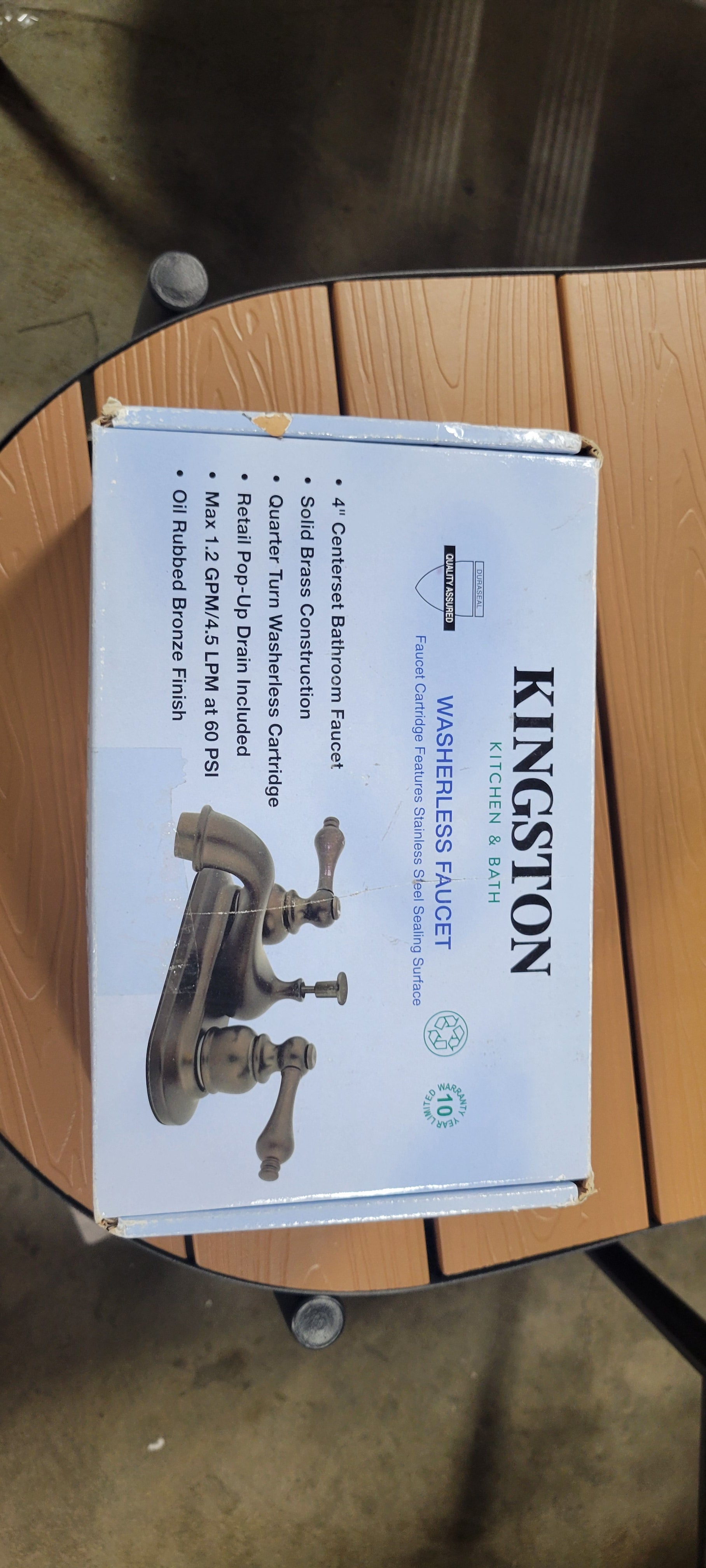 Restoration Centerset Bathroom Faucet with Pop-Up Drain Assembly